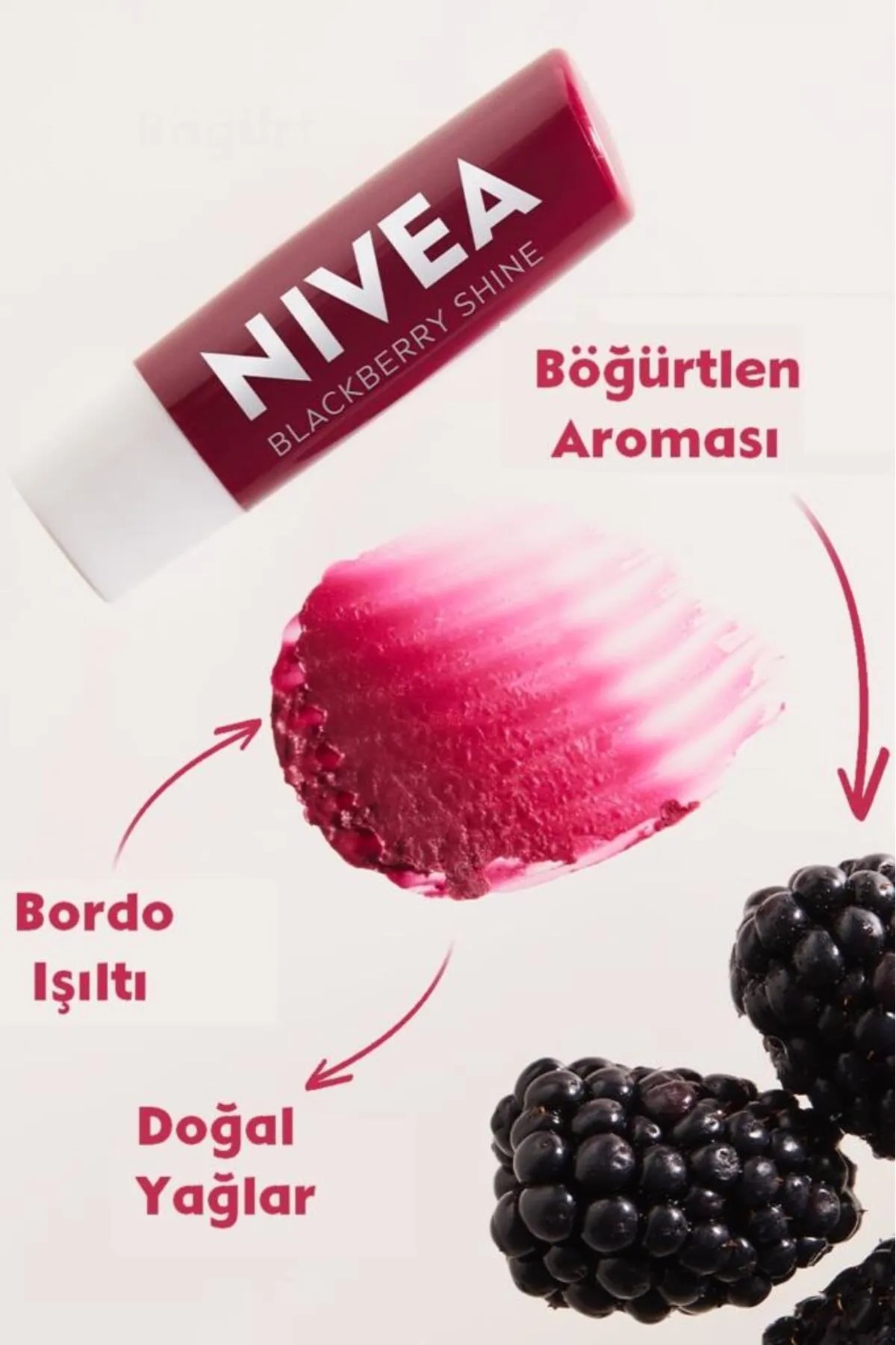 NIVEA BLACK BERRY SHİNE DUDAK BAKIM KREMİ
