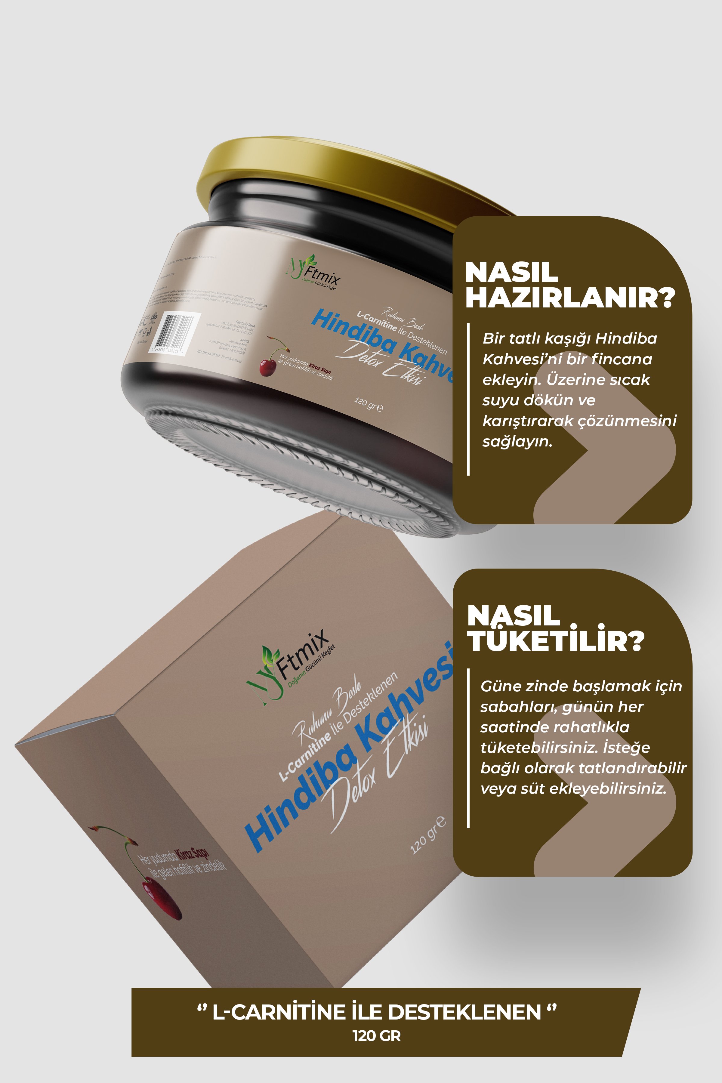 Hindiba Kahvesi L-Carnitine İle Desteklenen Detox Etkili Kahve 120gr