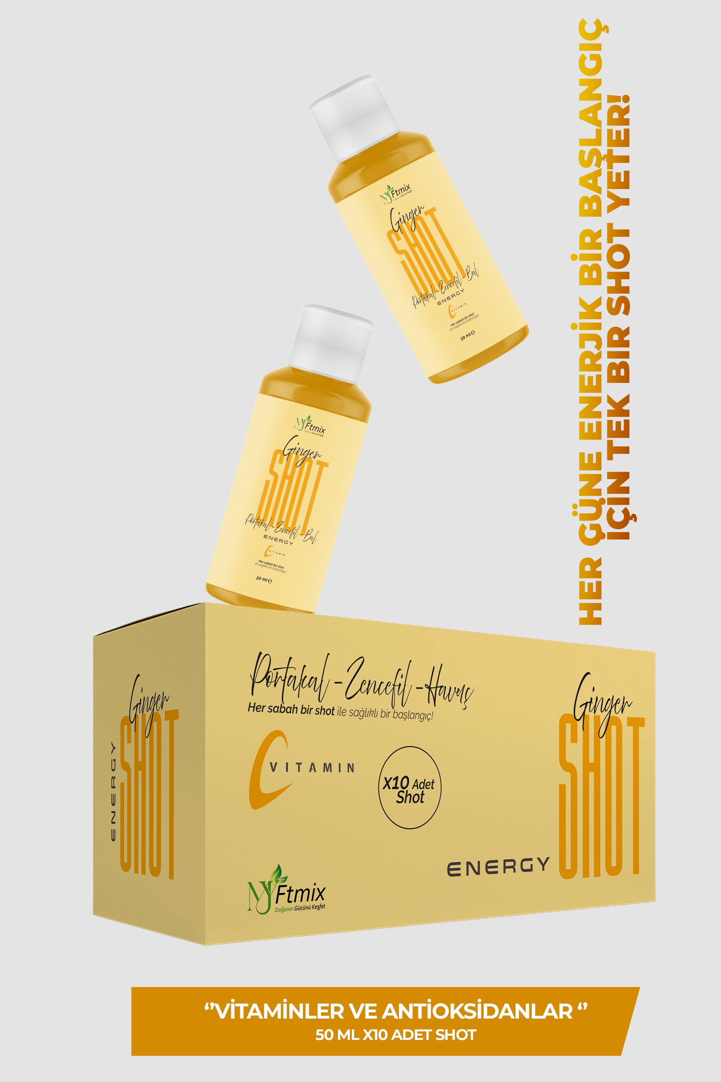 Ginger Shot Energy 10 Adet 50 ml