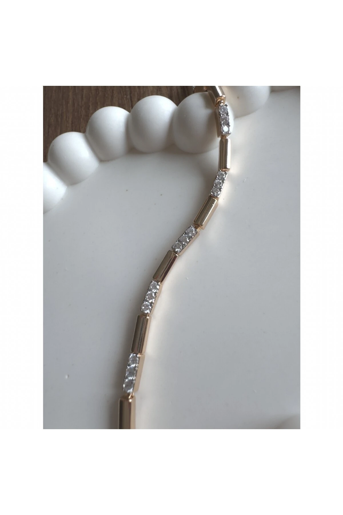 İnce Zarif Zirkon Taş Kesimli Su Yolu Bileklik