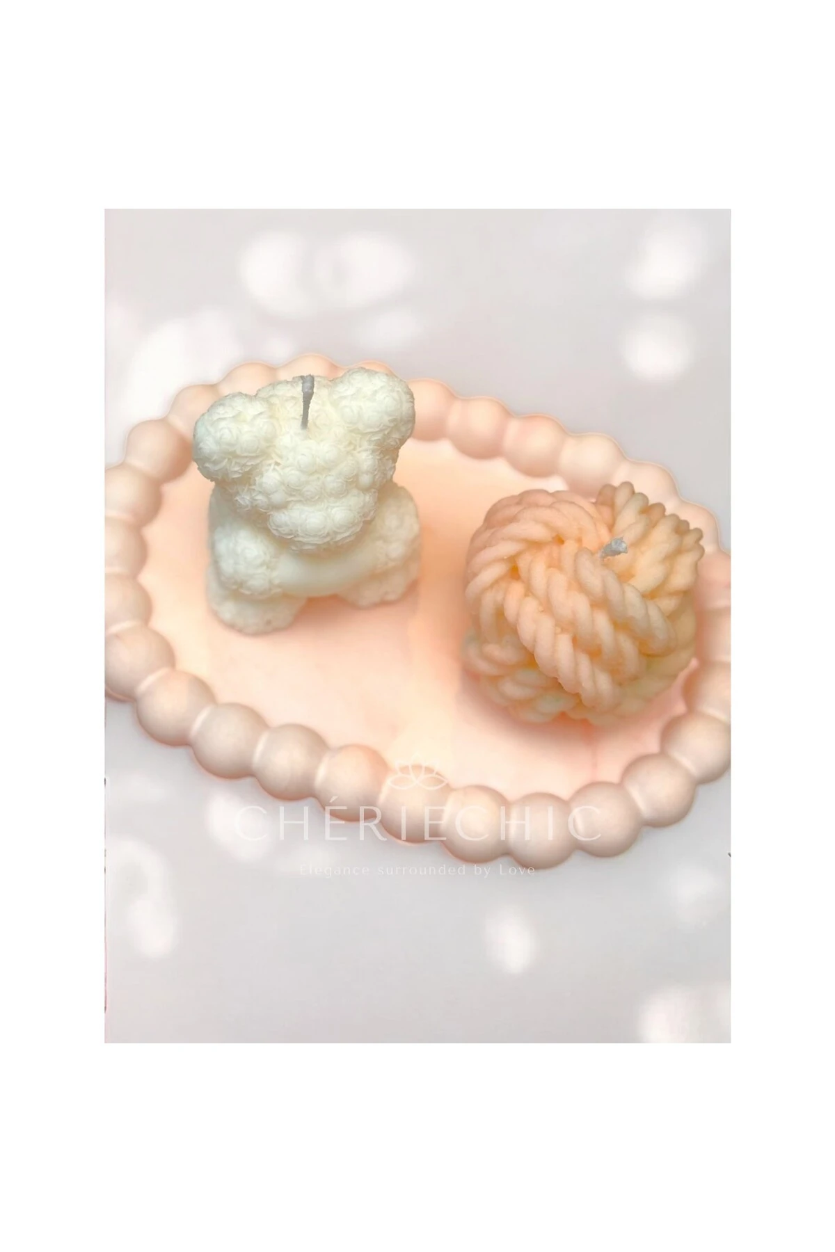 Teddy Bear's Bubble | 3'lü Dekoratif Mum Set