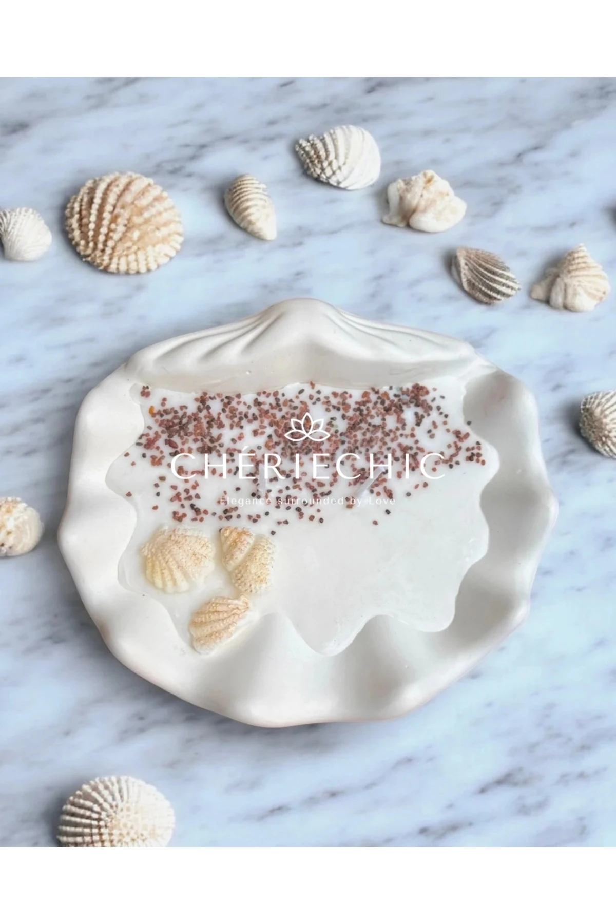 Deniz'in Kalbi Deniz Kabuğu %100 Soya Wax Mum 4 Parça Set