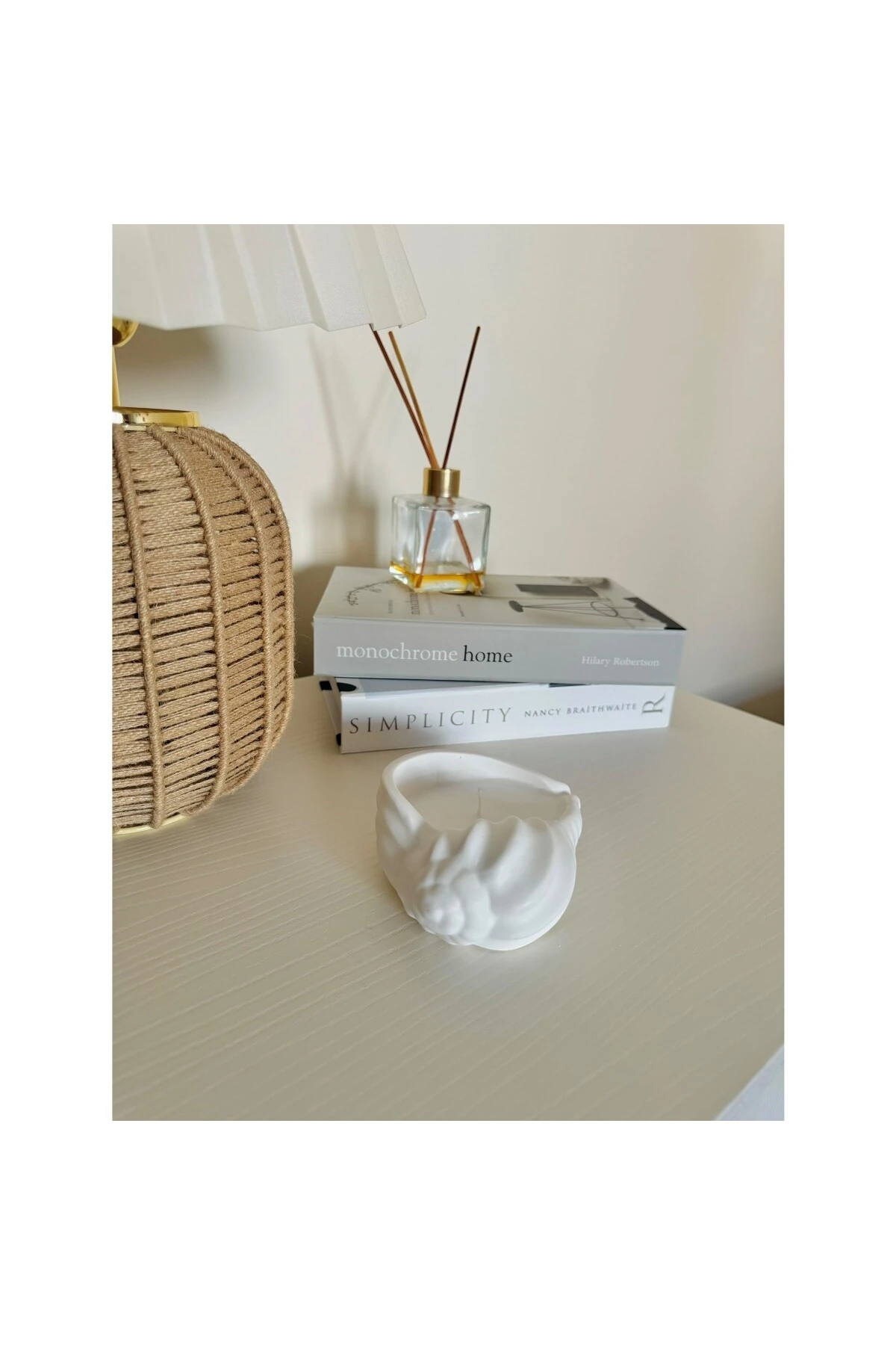 İstiridye Dekoratif Mum | Okyanus Kokulu