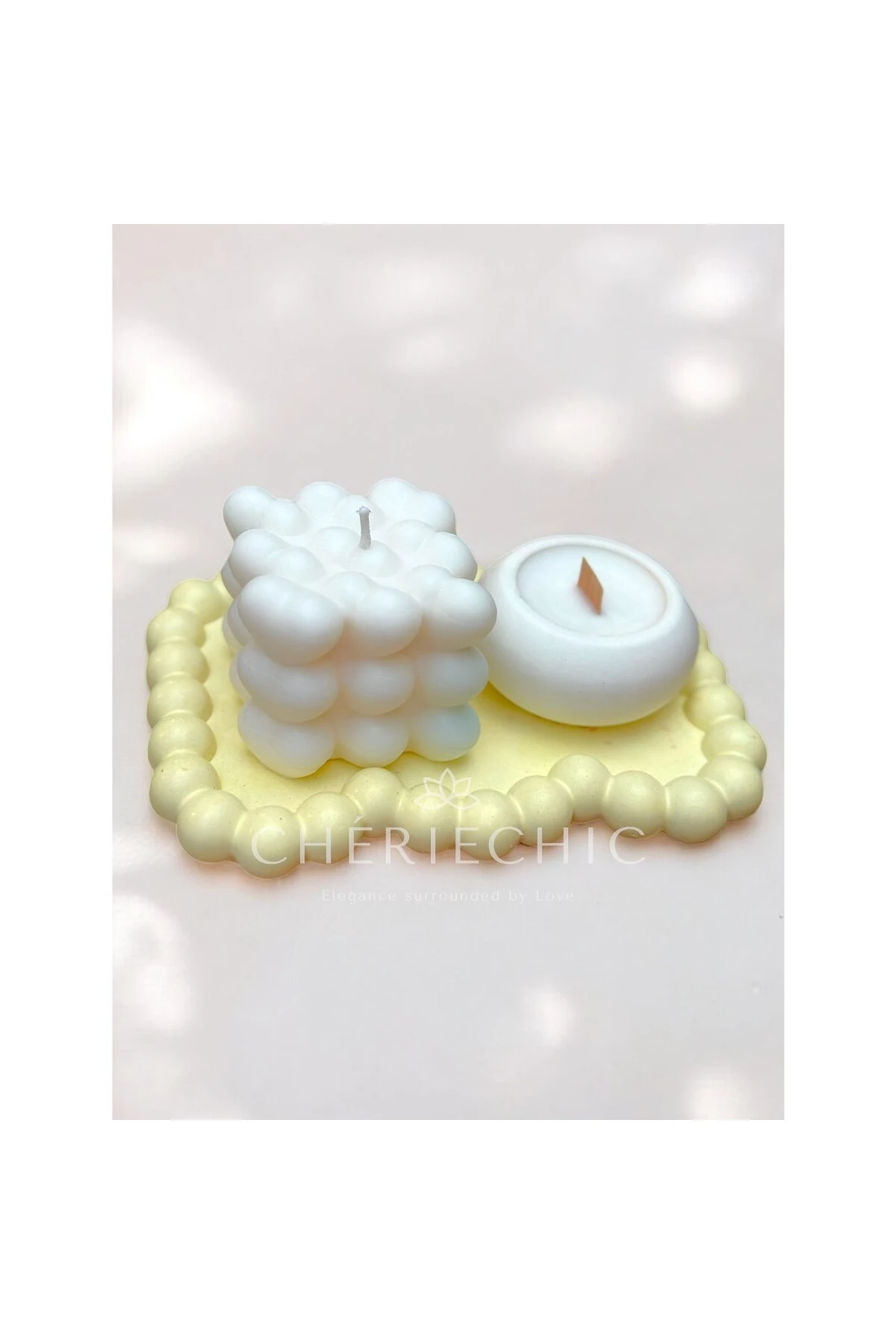 Heart of Bubble | 3'lü Dekoratif Mum Set