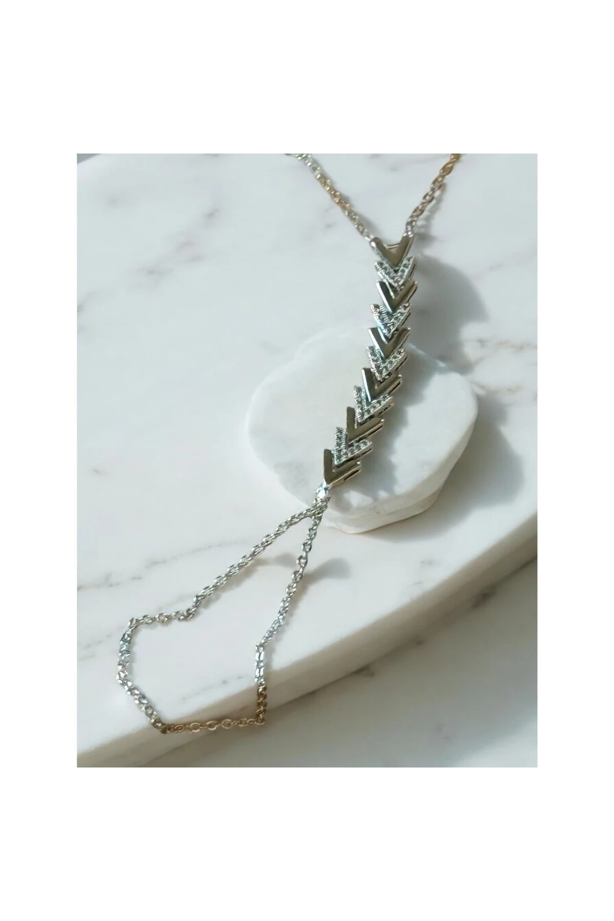 Üçgen Ok Model Şahmeran Bileklik (S)