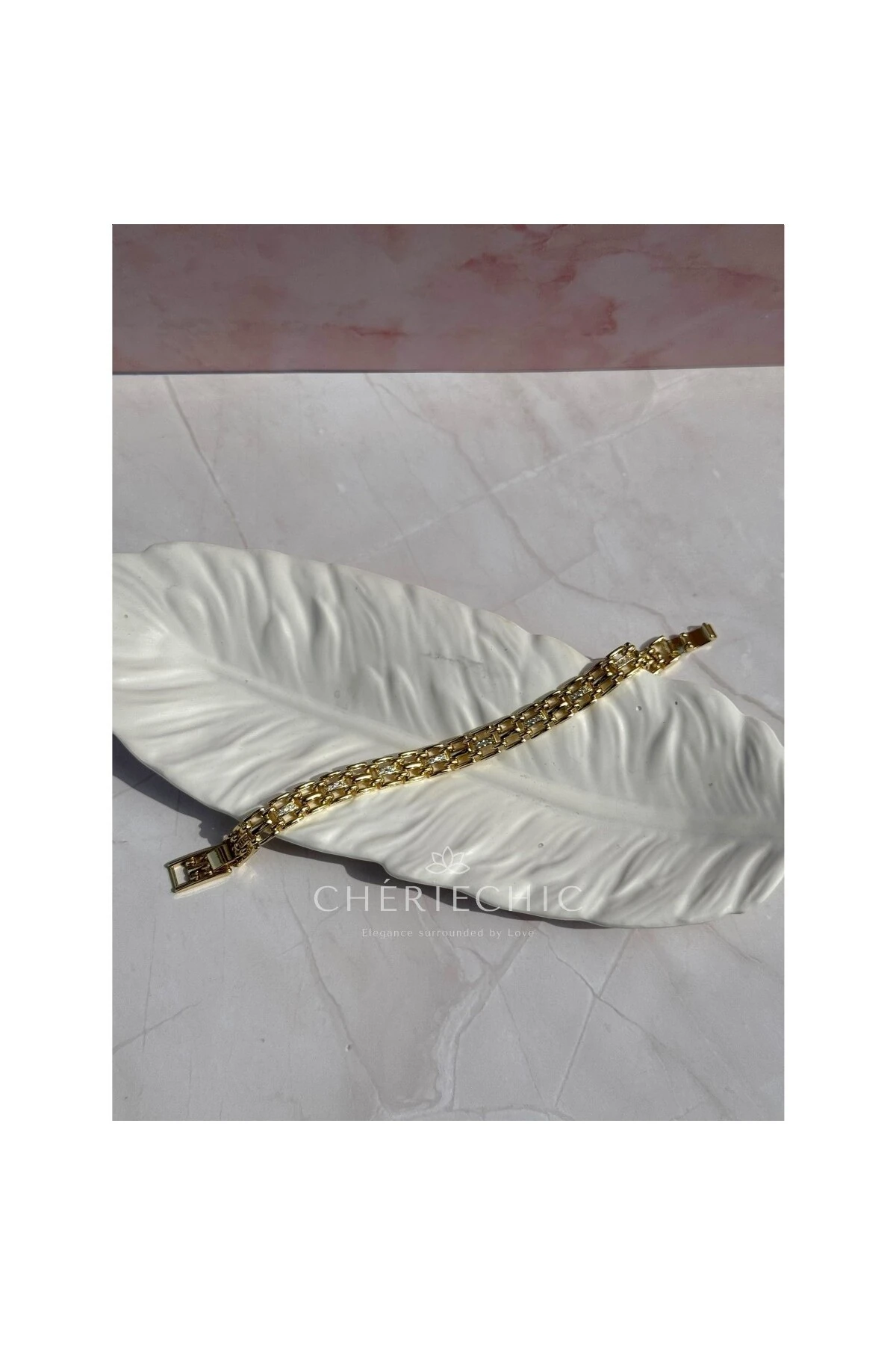 İnce Şerit Zirkon Taşlı Hasır Model Bileklik