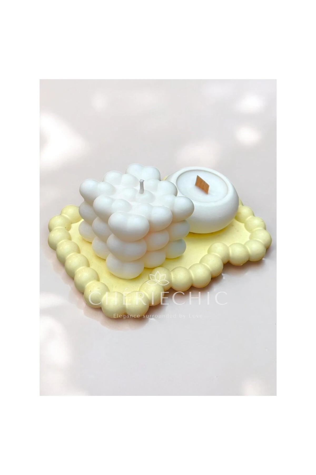 Heart of Bubble | 3'lü Dekoratif Mum Set