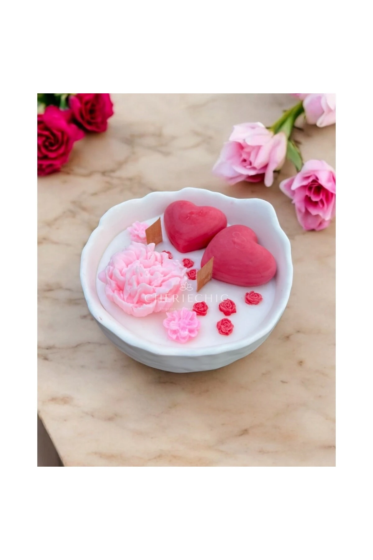 Chic of Love Story | Aşk ve Sevginin Sembolü Dekor Mum