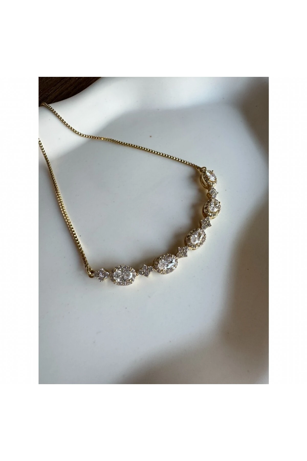 Full Kristal ve Zirkon Taşlı Damla Asansörlü Bileklik