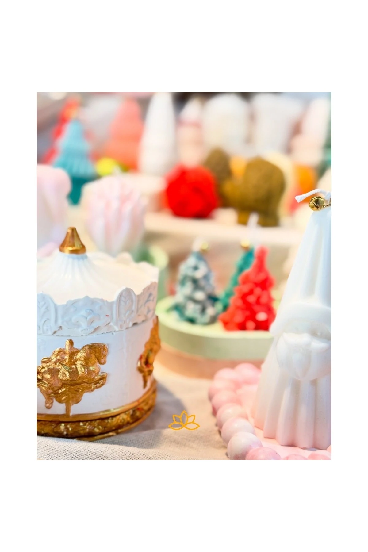 Atlı Karınca Carousel Dekor Mum | Christmas Koleksiyonu