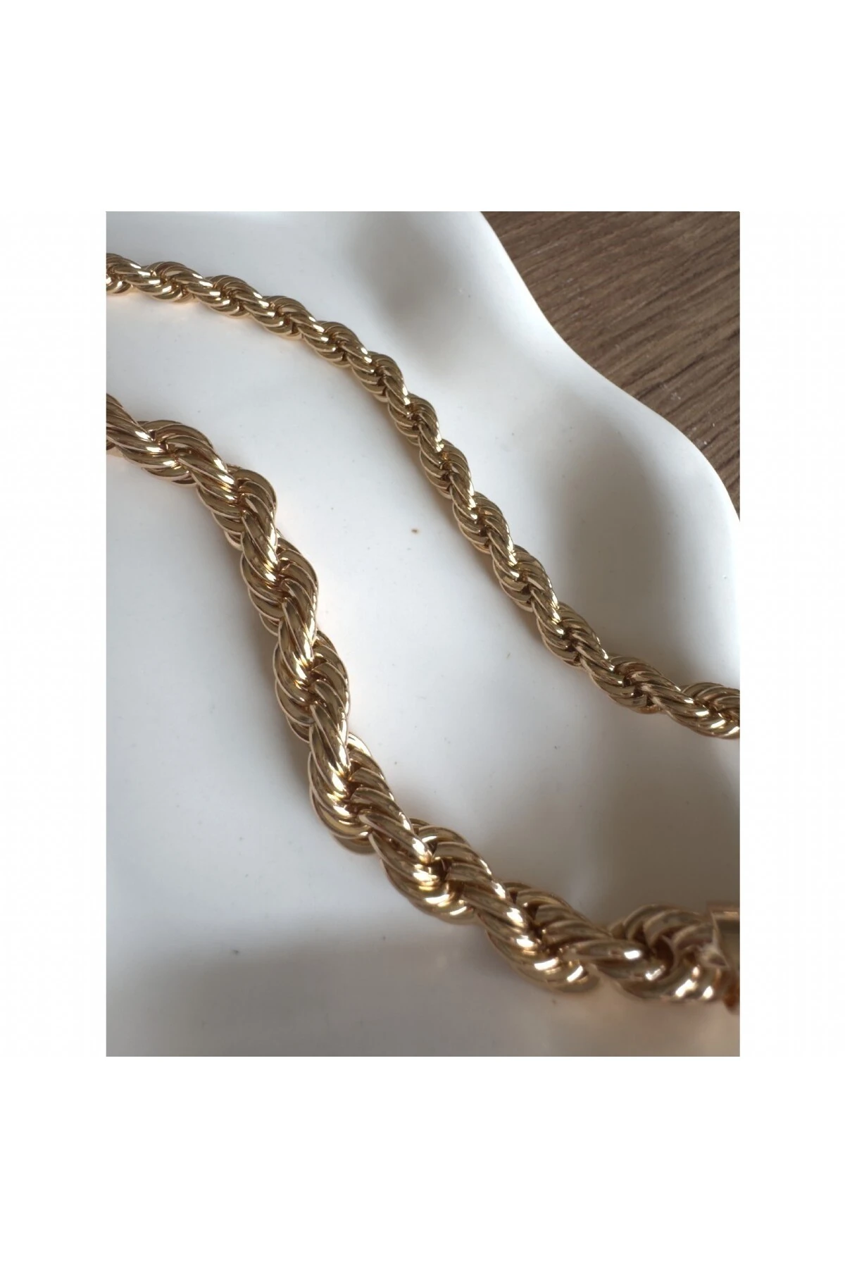 Kalın ve Gösterişli Burgu Zincir Bileklik