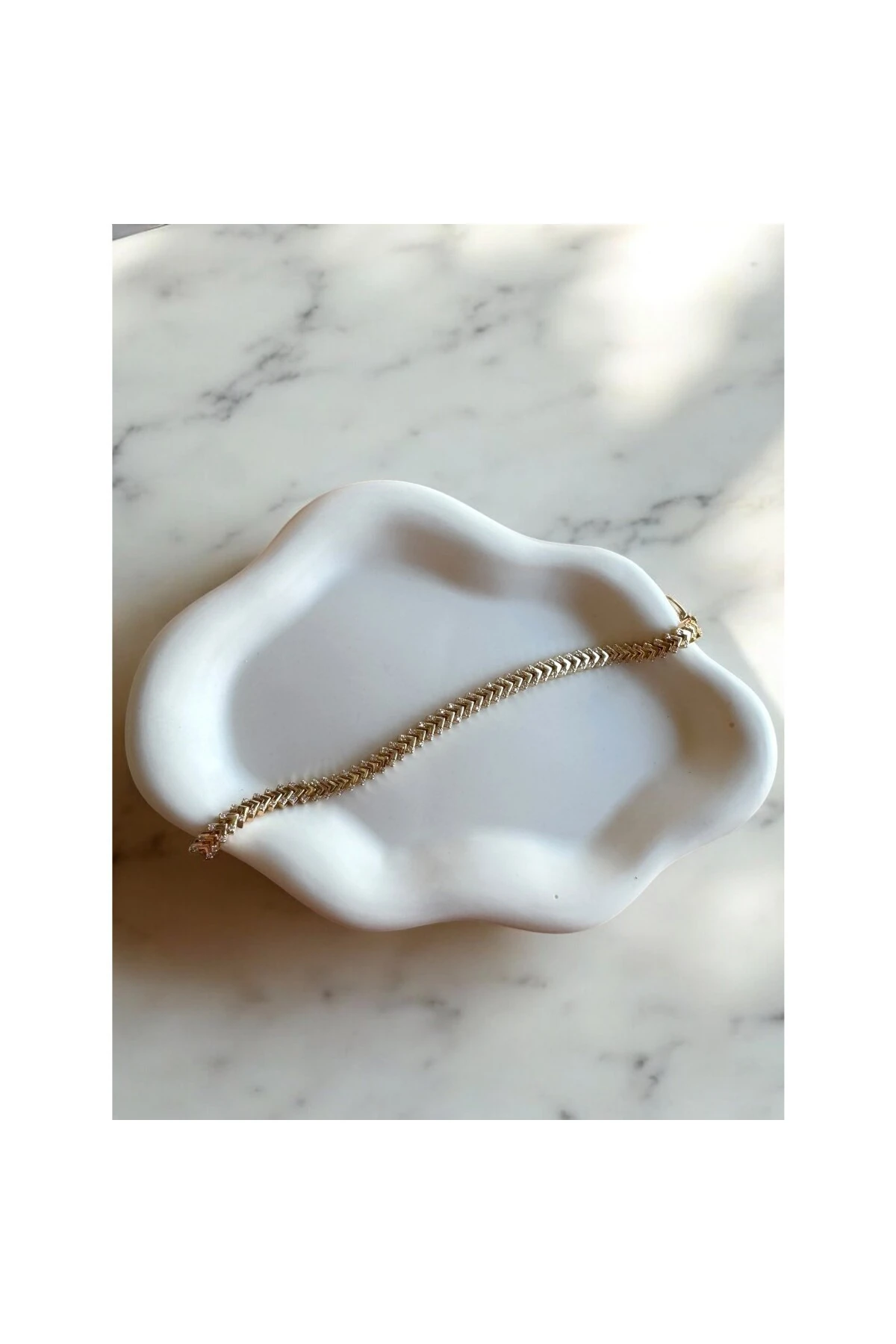 Zirkon Taşlı Balıksırtı Bileklik