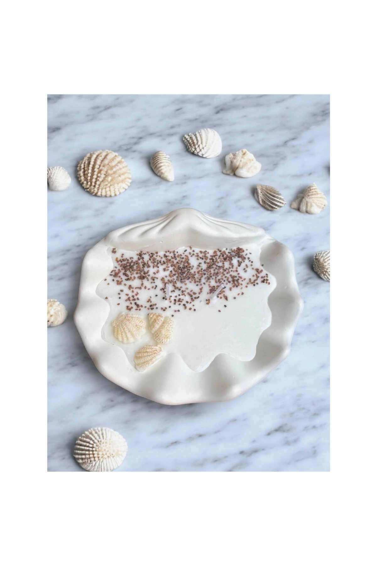 Deniz Kabuğu Tasarım Dekoratif Mum