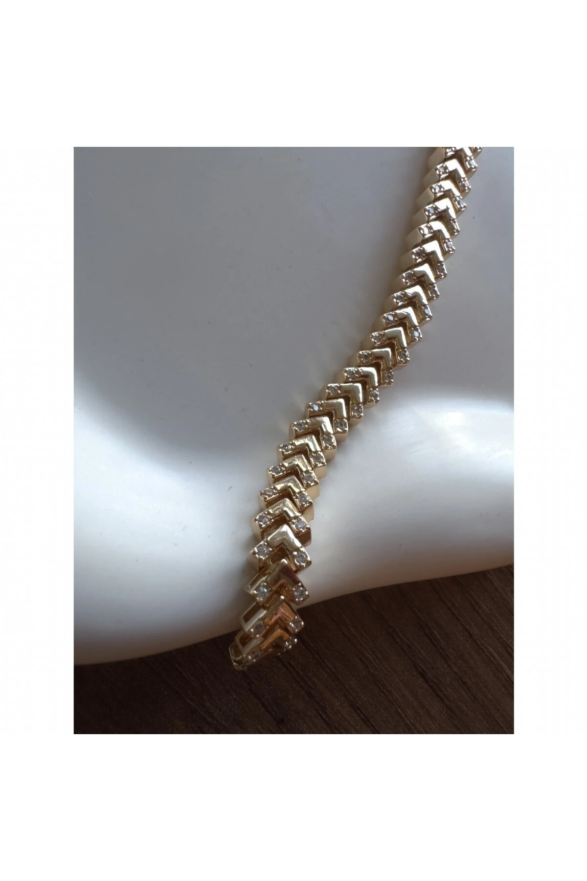 Zirkon Taşlı Balıksırtı Bileklik