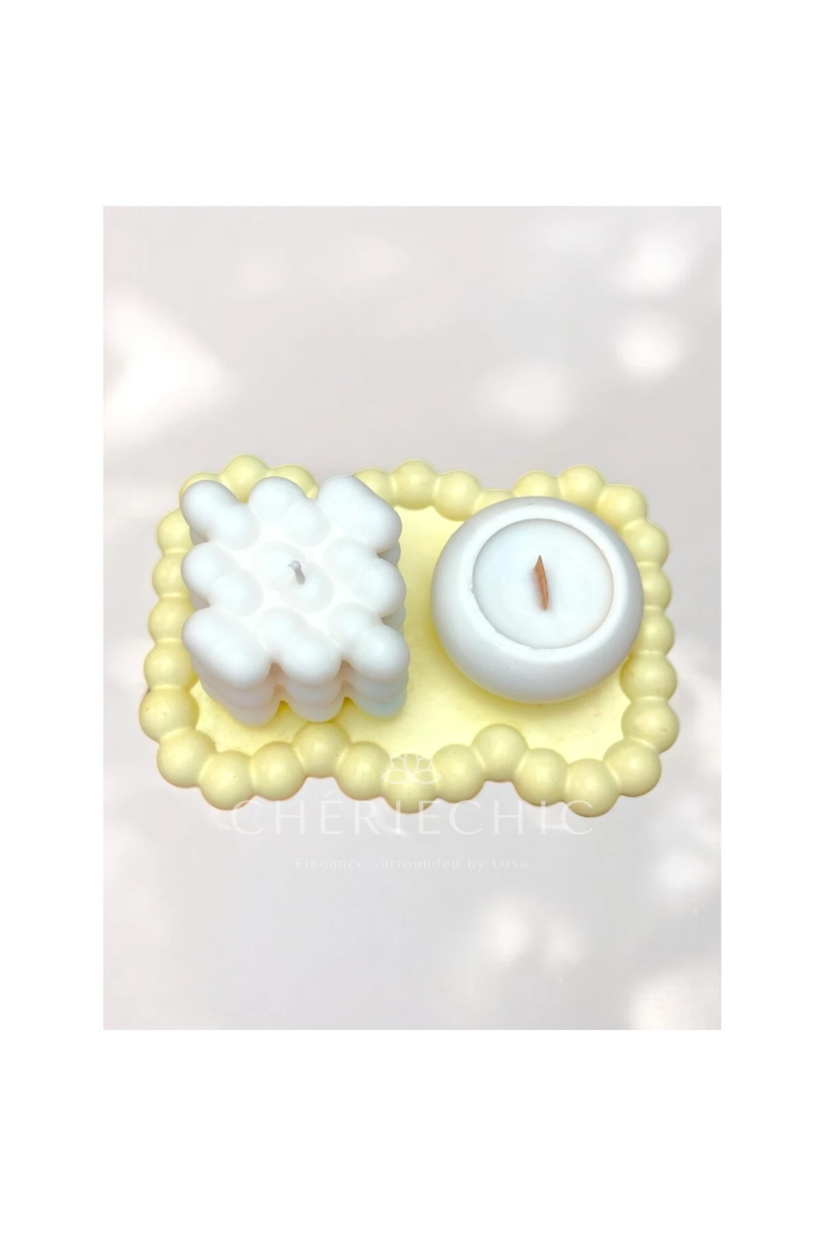 Heart of Bubble | 3'lü Dekoratif Mum Set