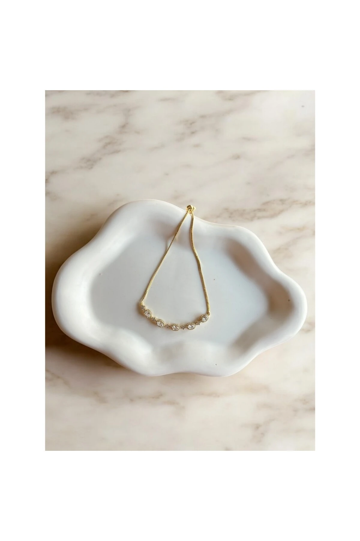 Full Kristal ve Zirkon Taşlı Damla Asansörlü Bileklik