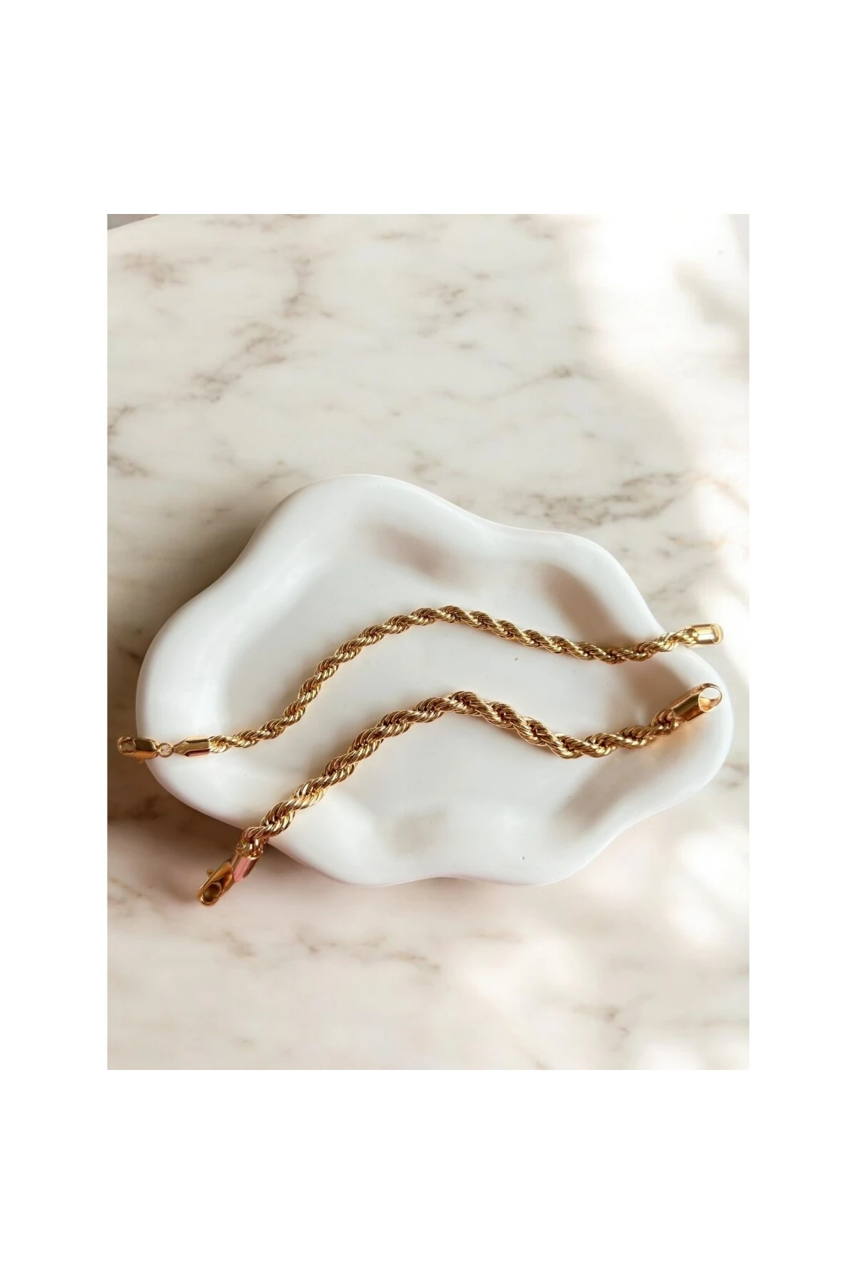 Kalın ve Gösterişli Burgu Zincir Bileklik