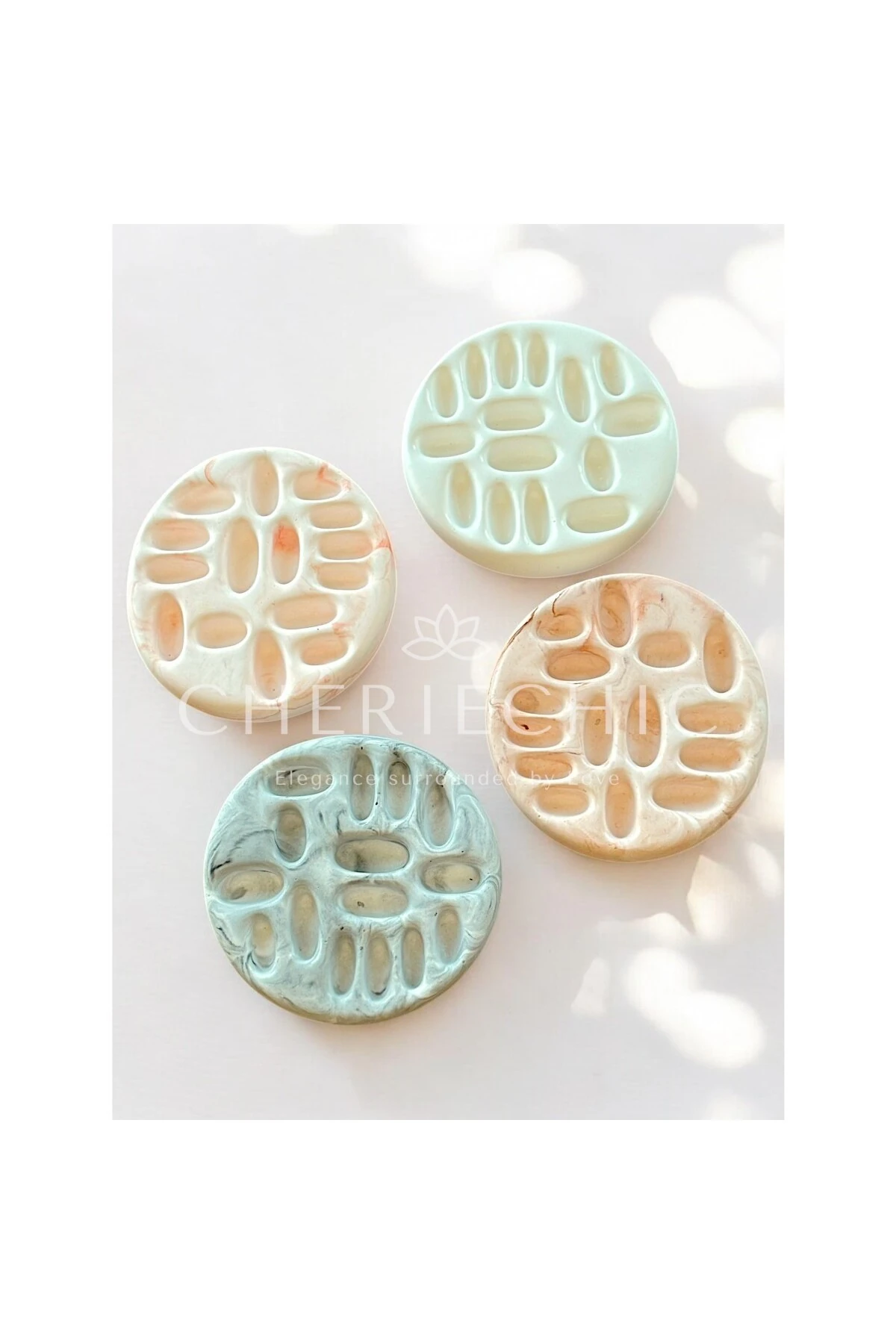 Yüzük Stand Dekor Obje | Sunum Tabak | Mermer (Gri)