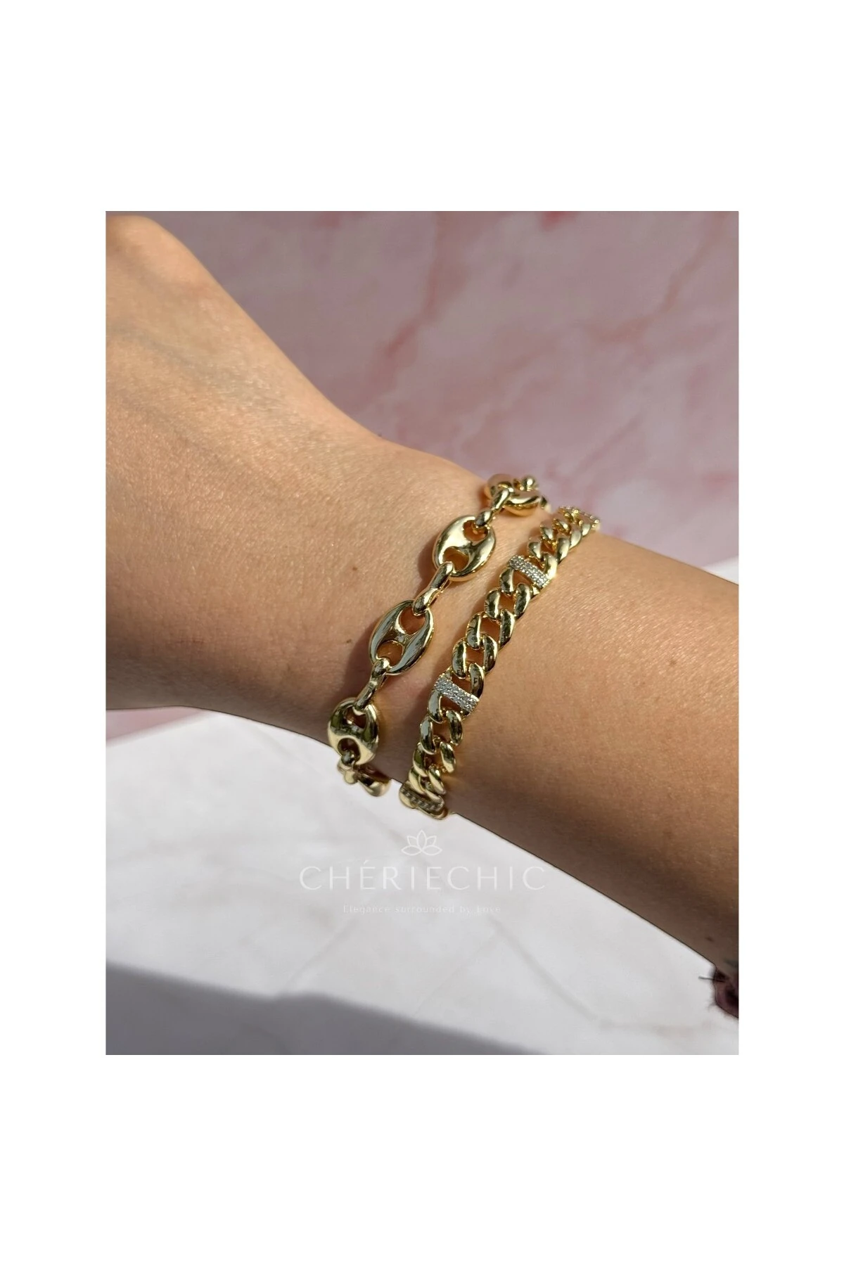 Gemici Model Gold Zincir Bileklik