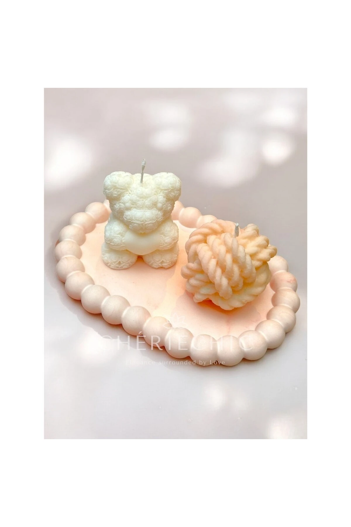 Teddy Bear's Bubble | 3'lü Dekoratif Mum Set