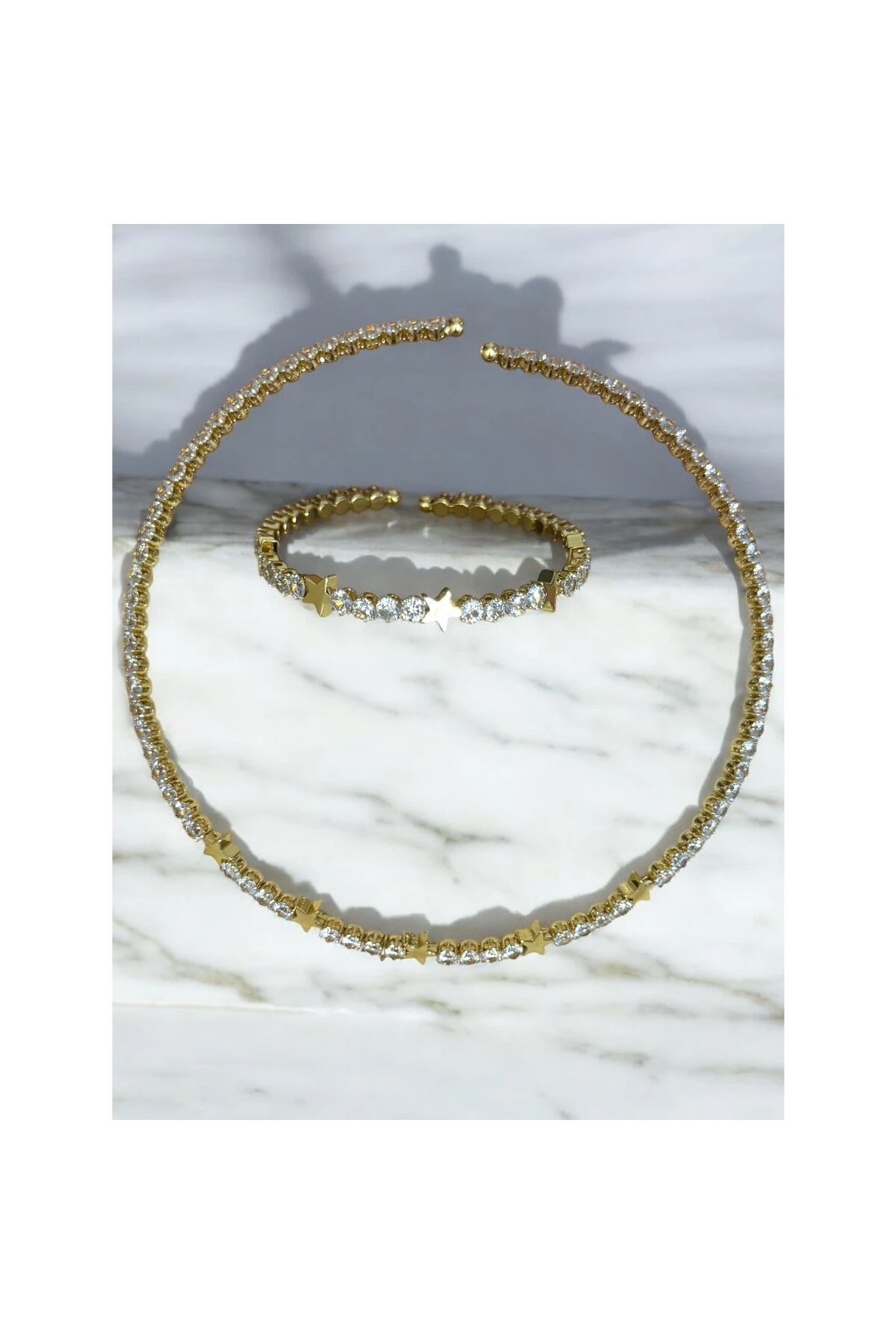 Yıldız Detaylı Choker Model Su Yolu Bileklik