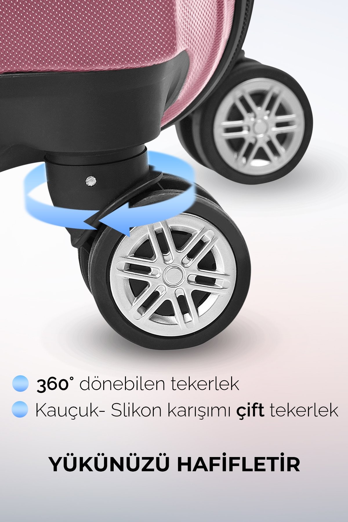 Polo&Sky Spring Model Gül Kurusu Renk Orta Boy Valiz Bavul