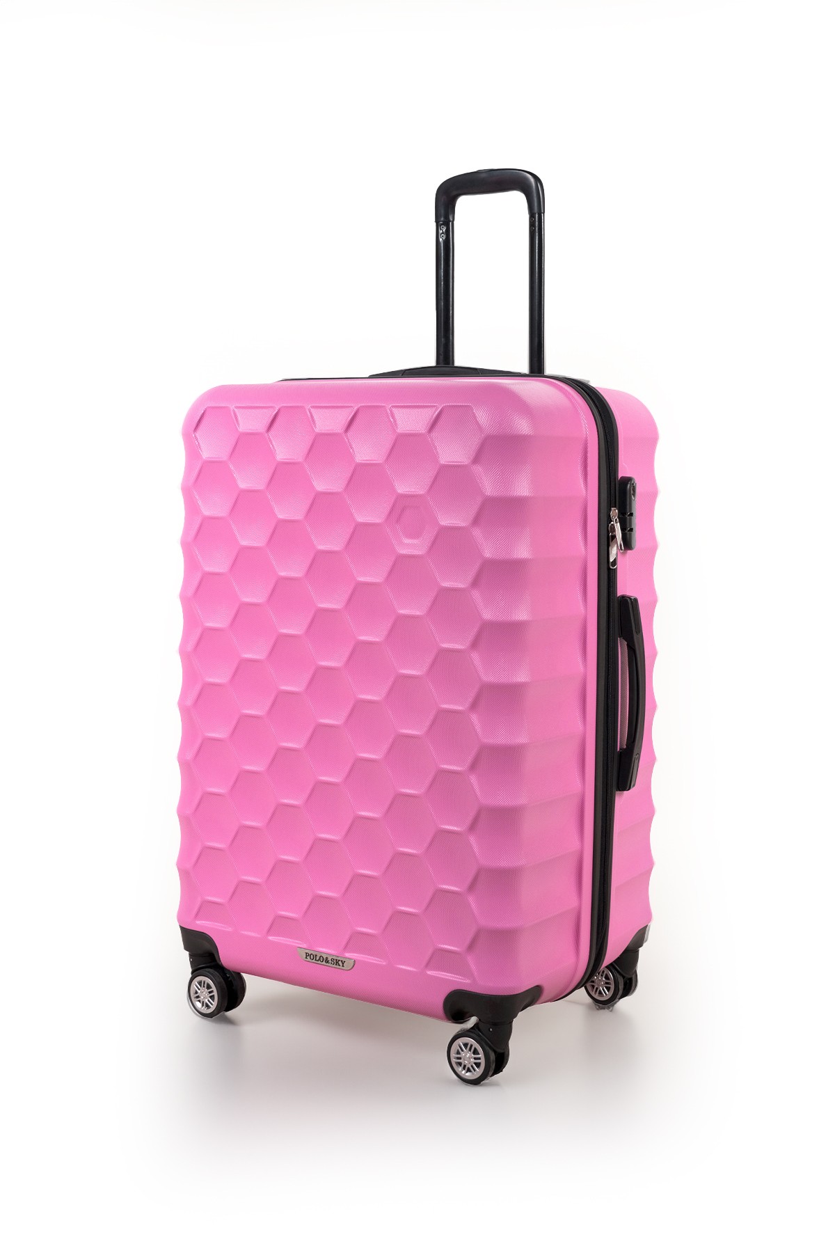 Polo&Sky Petek Model Pembe Renk 2'li Valiz Seti (Küçük+Büyük)