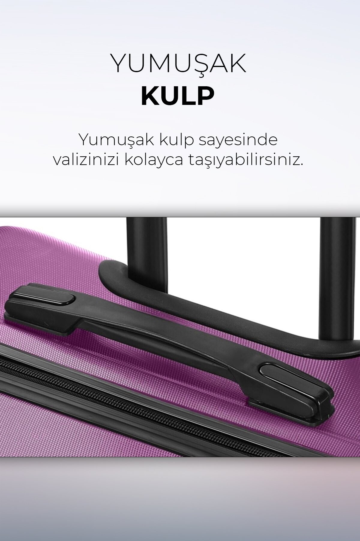 Polo&Sky Spring Model Mor Renk Orta Boy Valiz Bavul
