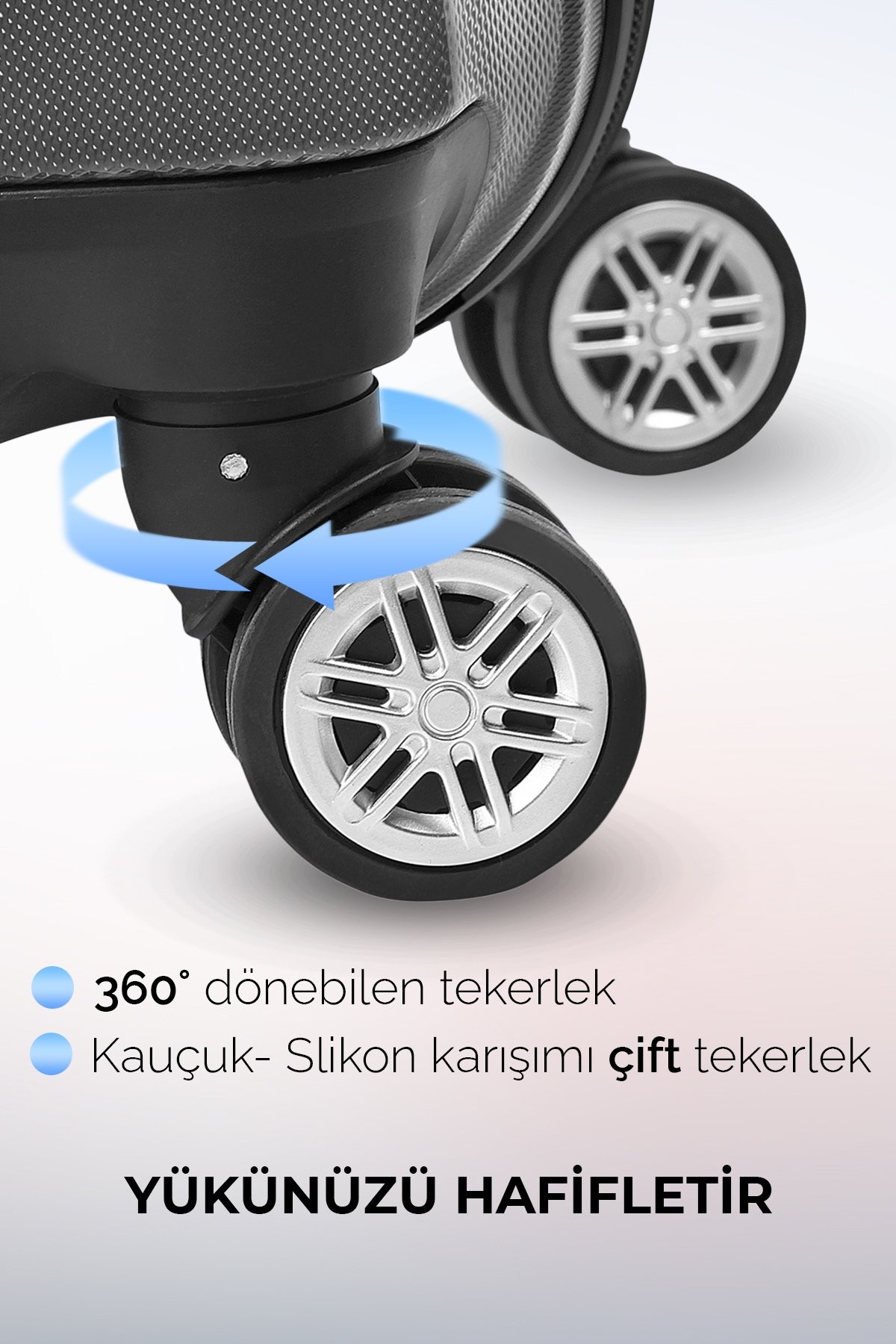 Polo&Sky Elmas Model Füme Renk Orta Boy Valiz