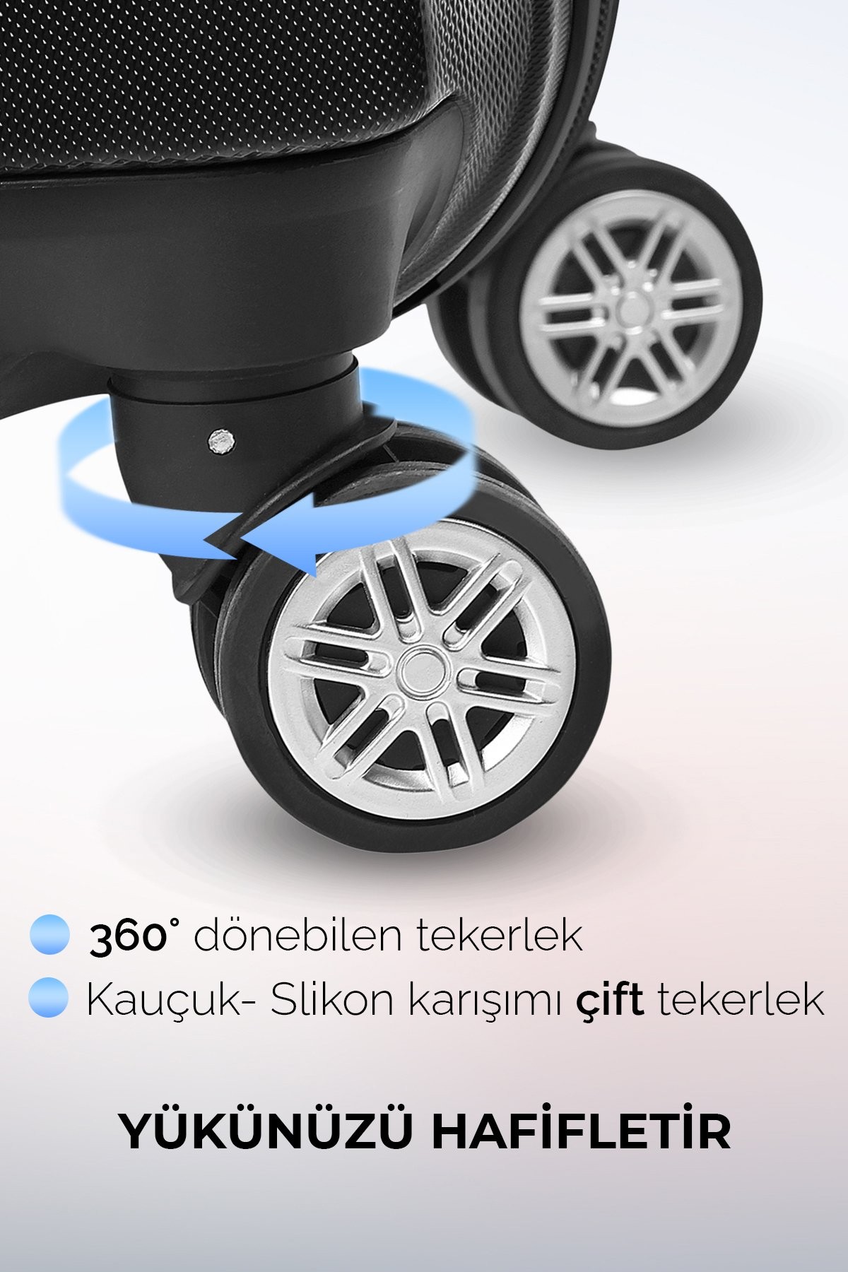 Polo&Sky Petek Model Siyah Renk Kabin Boy Valiz Bavul