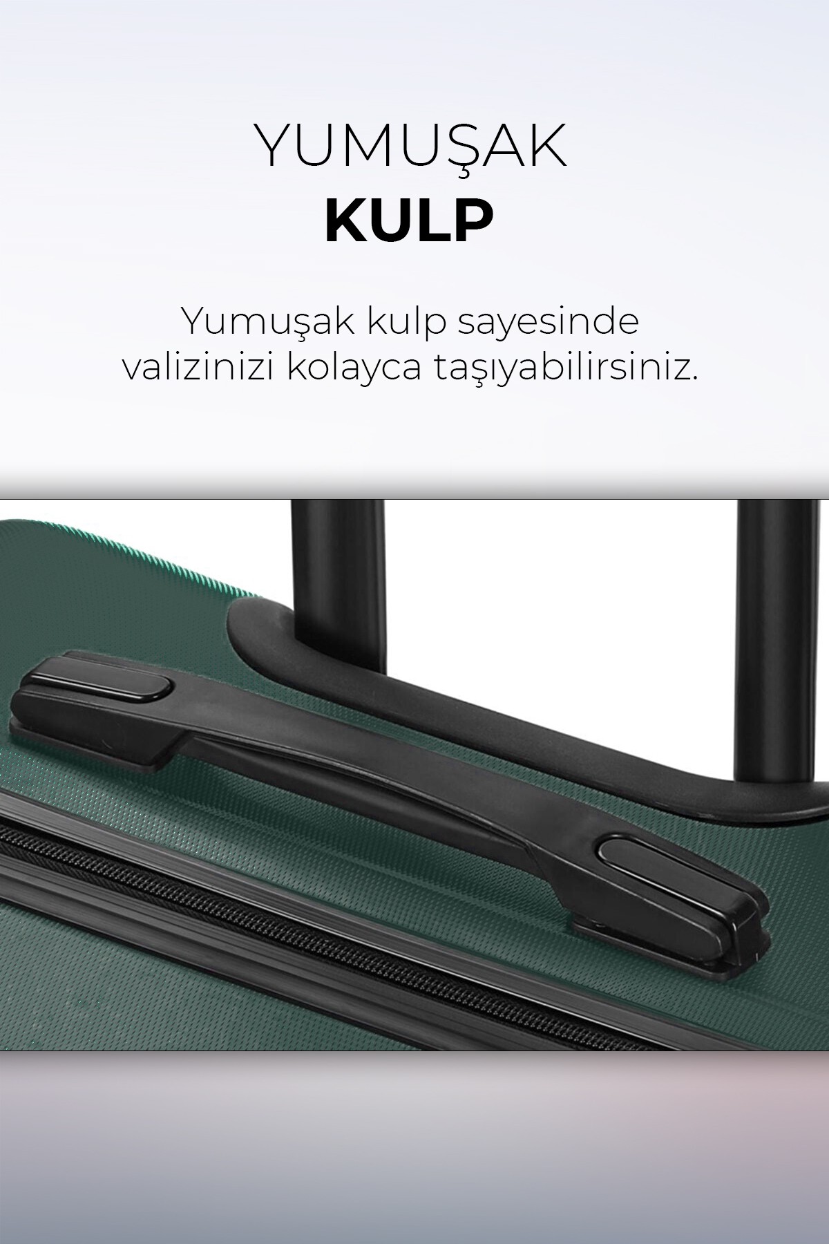 Polo&Sky Elmas Model Haki Renk 2'li Valiz Seti (Orta+Büyük)