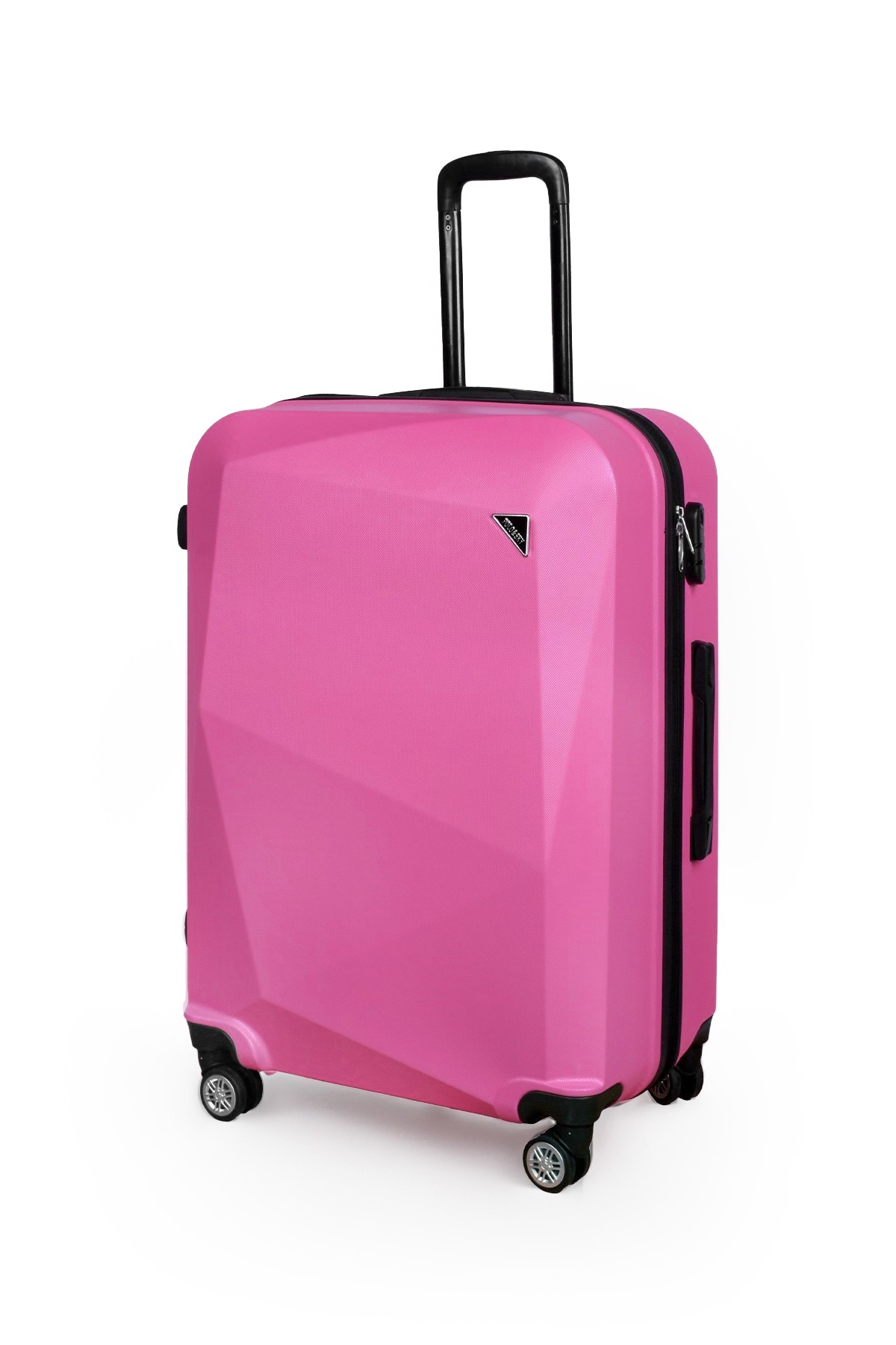 Polo&Sky Elmas Model Pembe Renk 2'li Valiz Seti (Orta+Büyük)