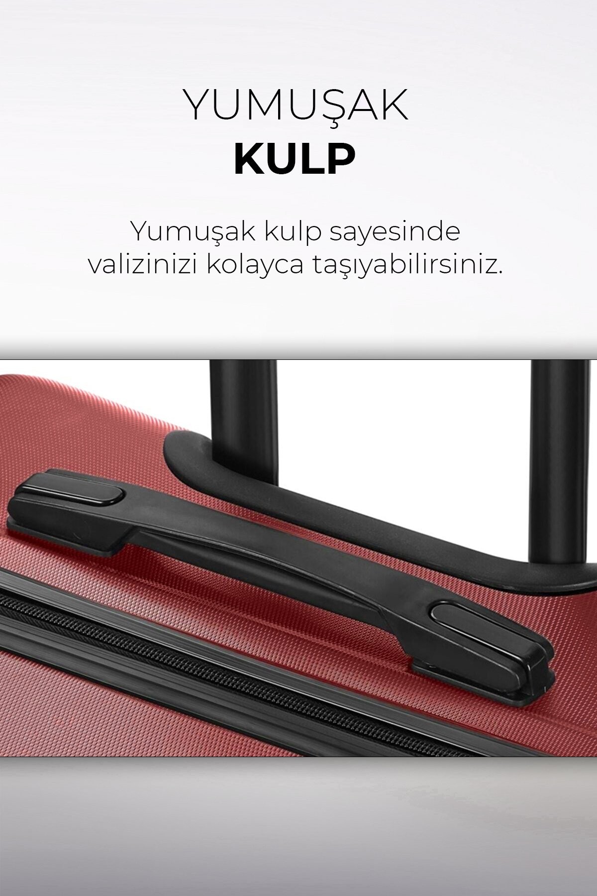 Polo&Sky Elmas Model Vişne Renk 2'li Valiz Seti (Orta+Büyük)