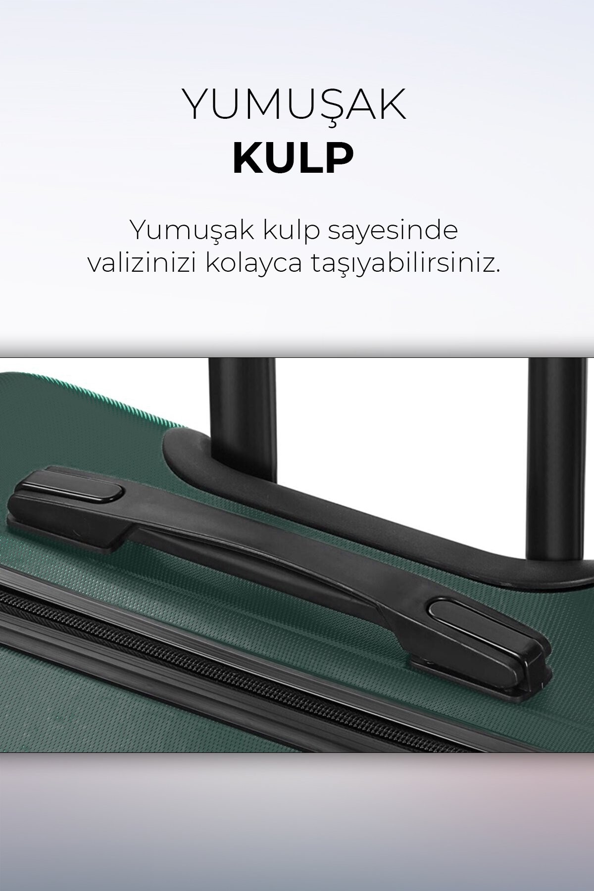 Polo&Sky Elmas Model Haki Renk Büyük Boy Valiz