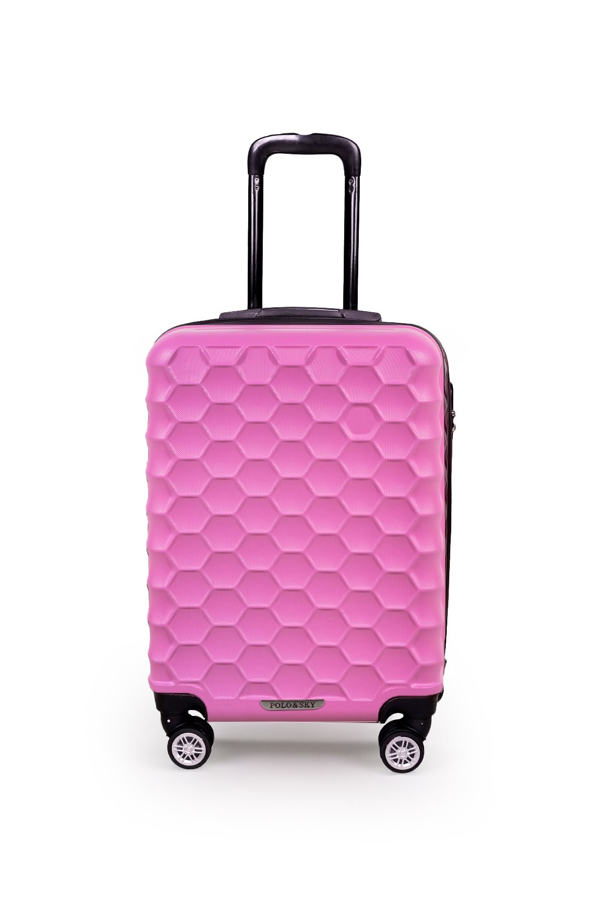 Polo&Sky Petek Model Pembe Renk Kabin Boy Valiz Bavul