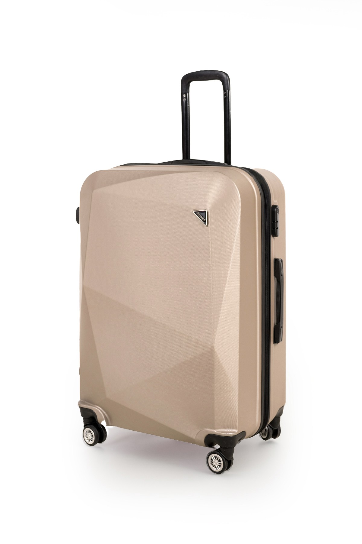 Polo&Sky Elmas Model Gold Renk 2'li Valiz Seti (Orta+Büyük)