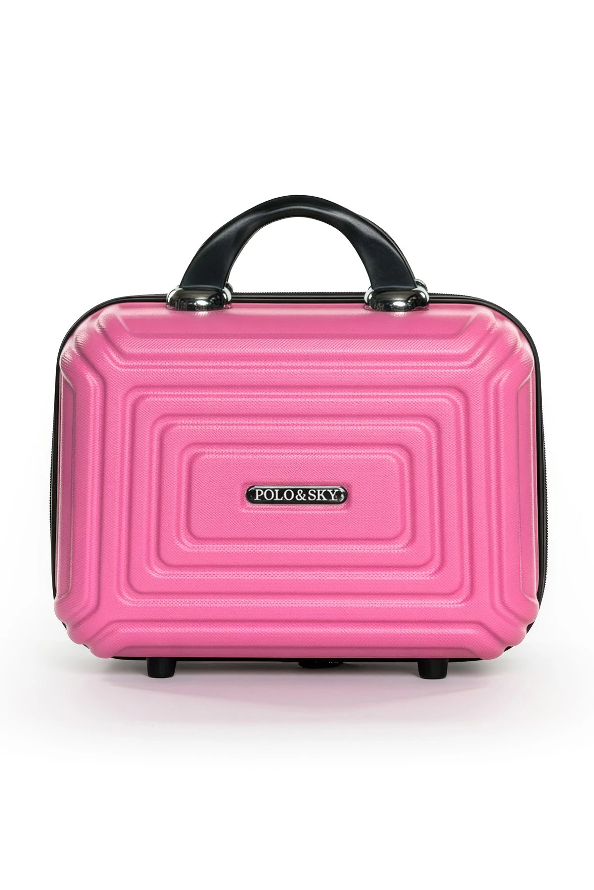 Polo&Sky Altuğ Model Pembe Renk Abs Makyaj Çantası El Valizi