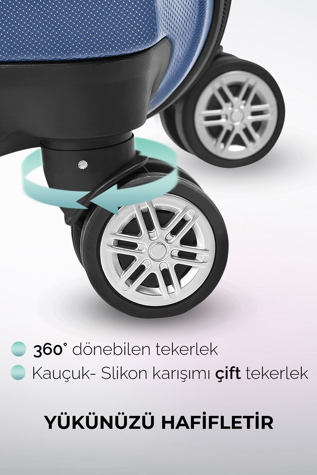 Polo&Sky Spring Model Lacivert Renk Orta Boy Valiz Bavul