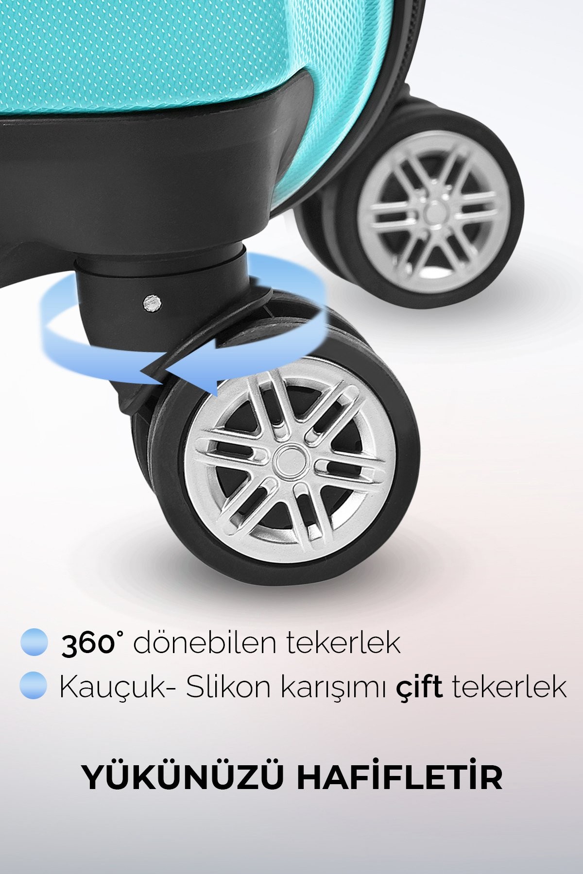 Polo&Sky Elmas Model Su Yeşili Orta Boy Valiz