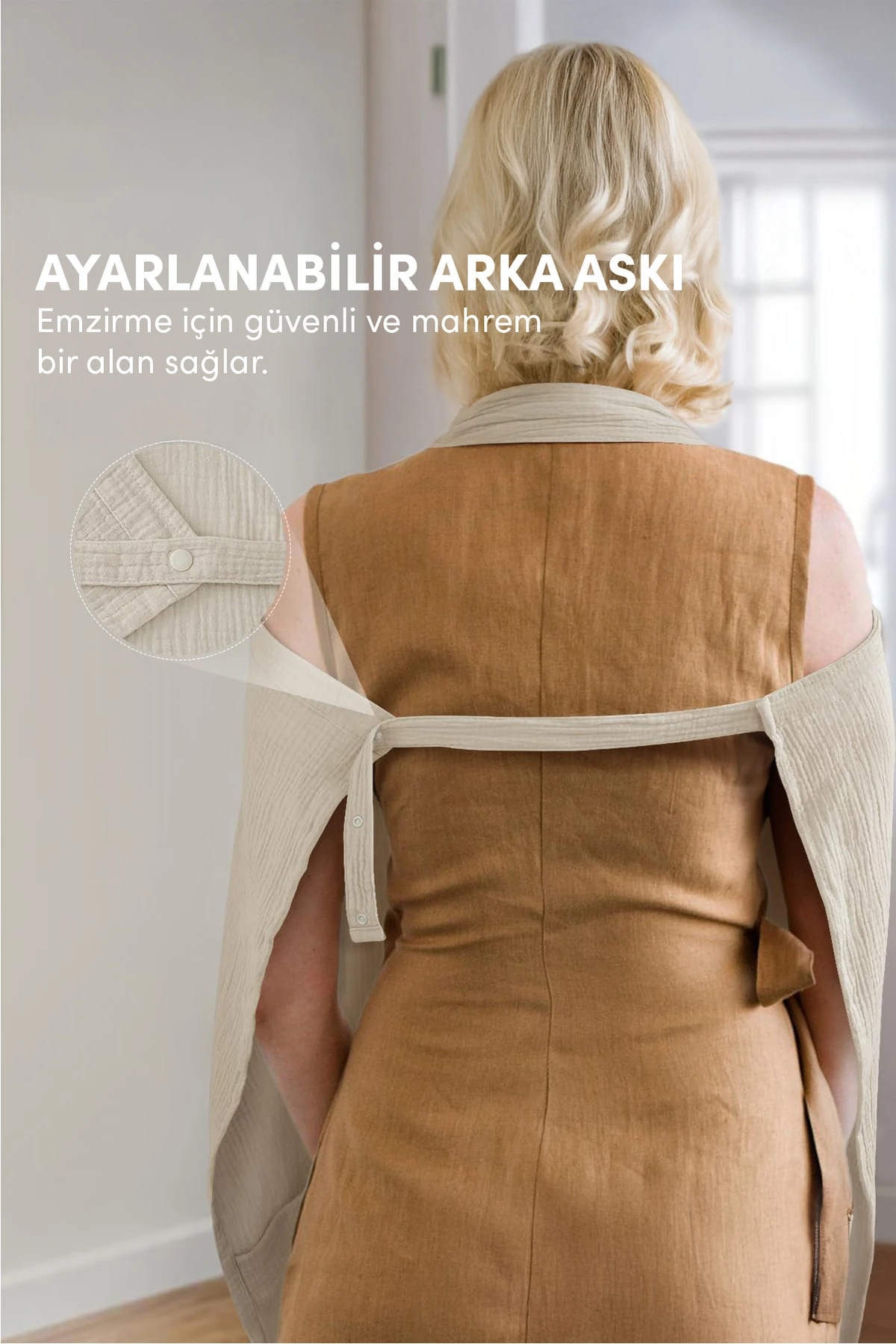 Minuche %100 Pamuk 4 Katlı Müslin Emzirme Örtüsü - Opak Bebek Emzirme Önlüğü - Nefes Alınabilir Yaka