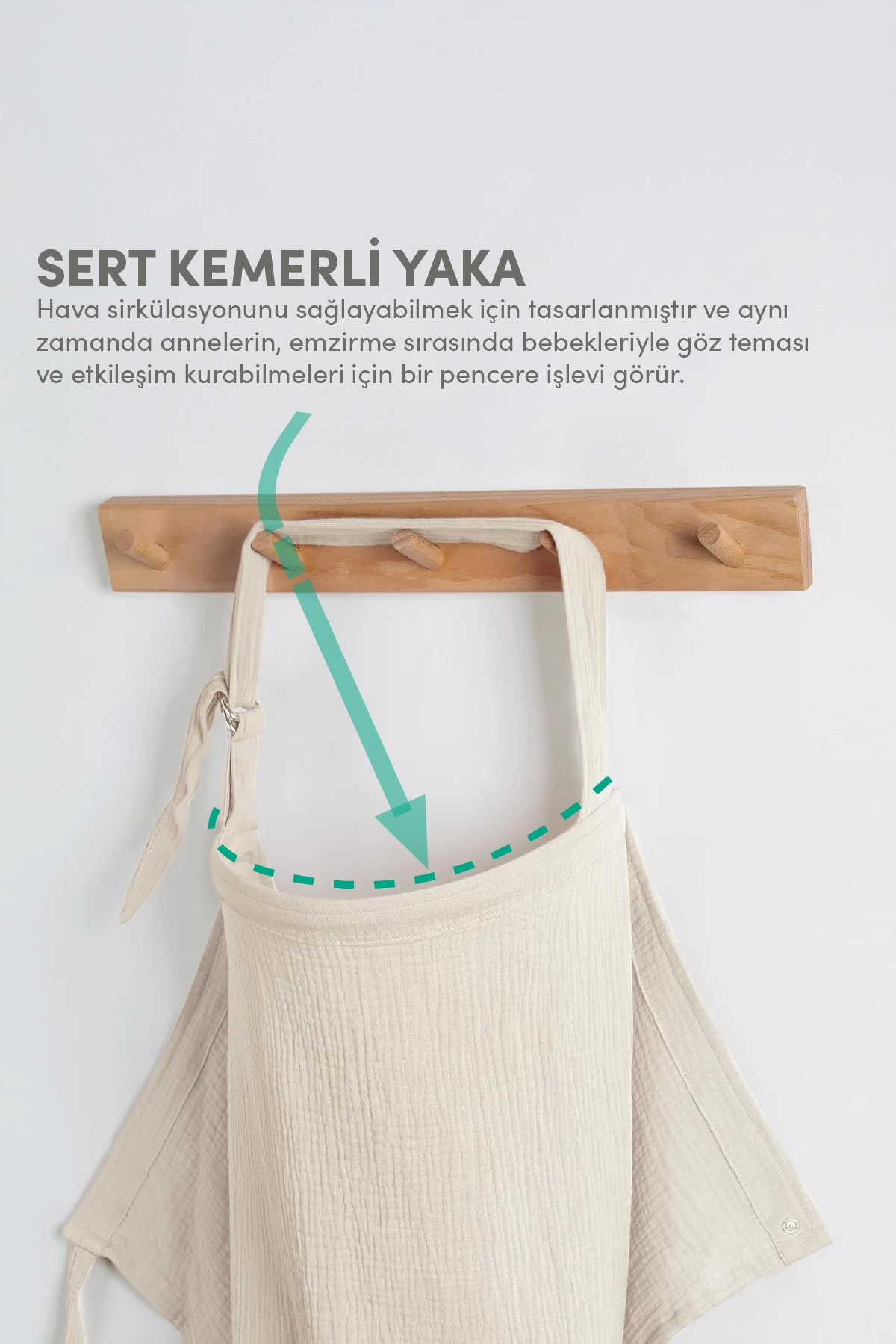 Minuche %100 Pamuk 4 Katlı Müslin Emzirme Örtüsü - Opak Bebek Emzirme Önlüğü - Nefes Alınabilir Yaka