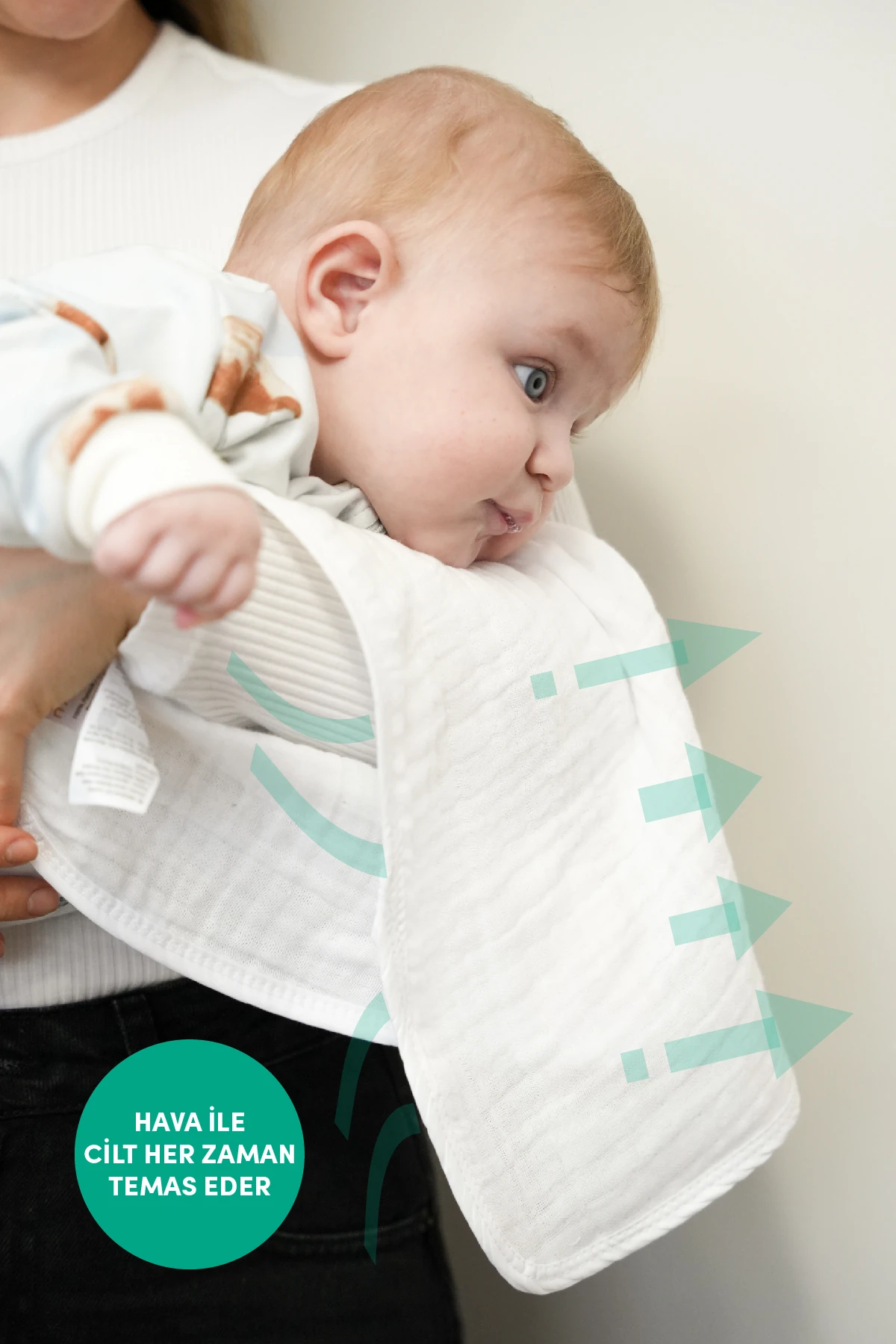 Minuche 10'lu Müslin Bebek Ağız Mendili 25X50 cm - 4 Katlı Ultra Yumuşak %100 Pamuk Müslin Bez