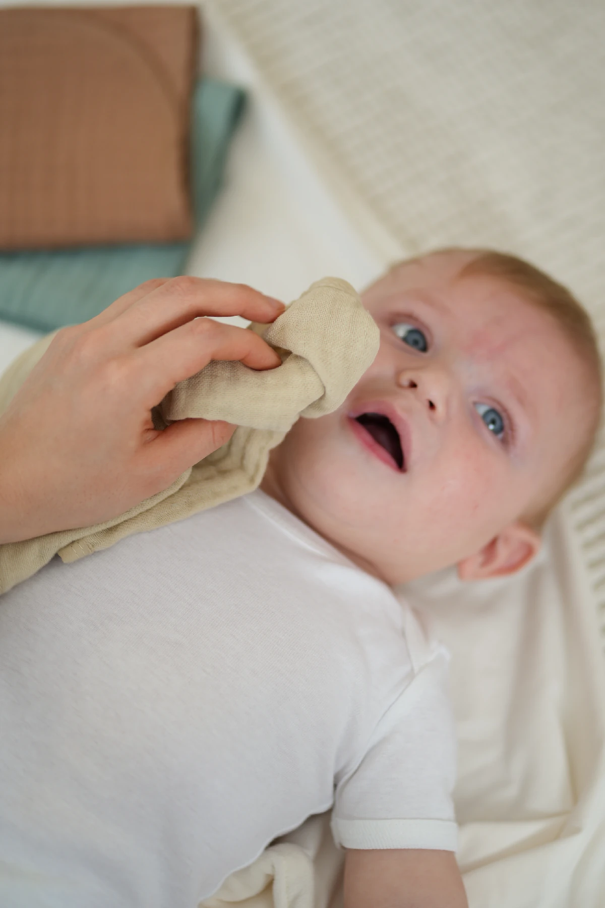 Minuche 6'lı Müslin Bebek Ağız Mendili 25X50 cm - 4 Katlı Ultra Yumuşak %100 Pamuk Müslin Bez