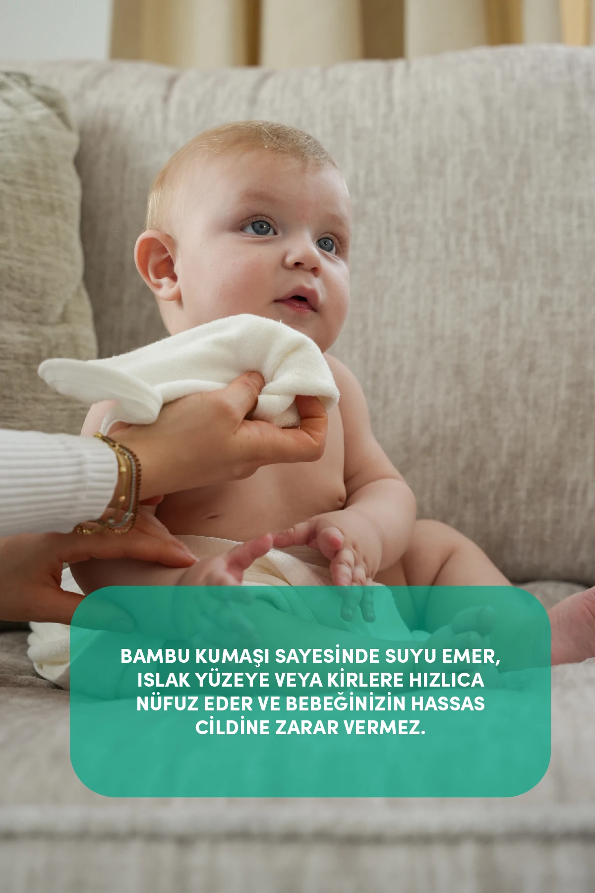 Minuche Bambu Bebek Havlusu 6'lı - Ultra Yumuşak ve Emici Bebek Banyo Yüz Havlusu - Hassas Ciltler