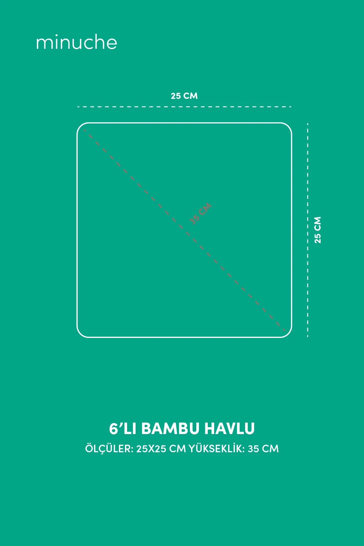 Minuche Bambu Bebek Havlusu 6'lı - Ultra Yumuşak ve Emici Bebek Banyo Yüz Havlusu - Hassas Ciltler