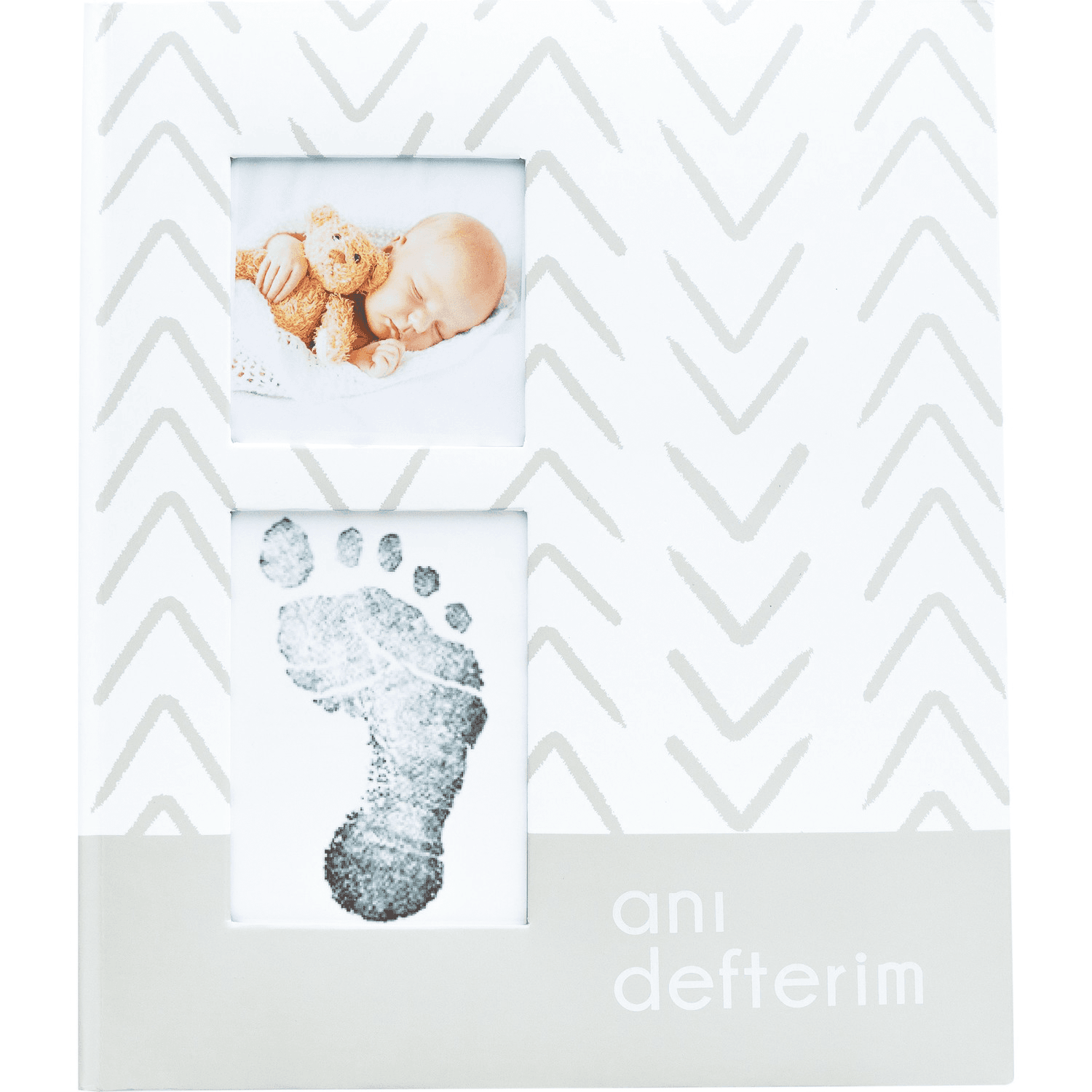 Modern Bebek Anı Defteri - İlk 1 Yıl Hamilelik ve Anne Bebek Günlüğü - Ajandası + Baskı Kiti