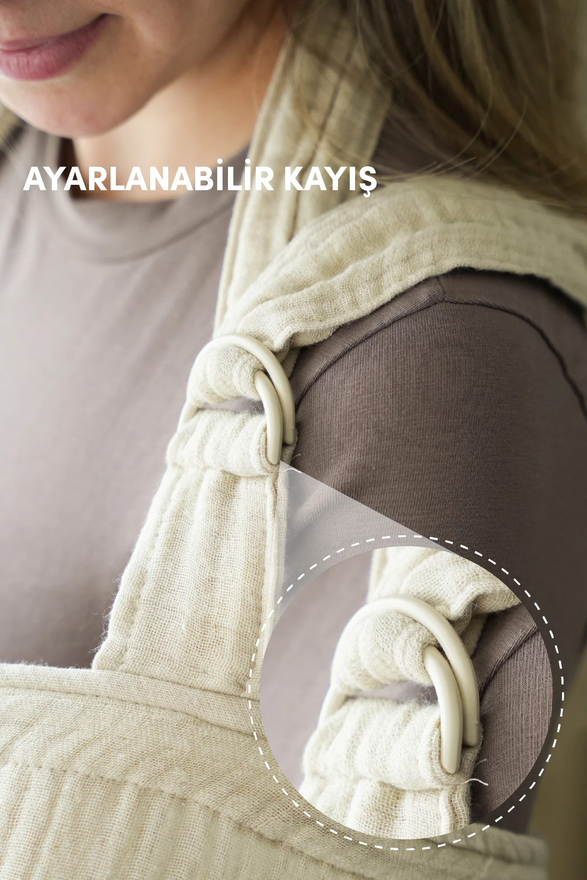 Minuche %100 Pamuk 4 Katlı Müslin Emzirme Örtüsü - Opak Bebek Emzirme Önlüğü - Nefes Alınabilir Yaka