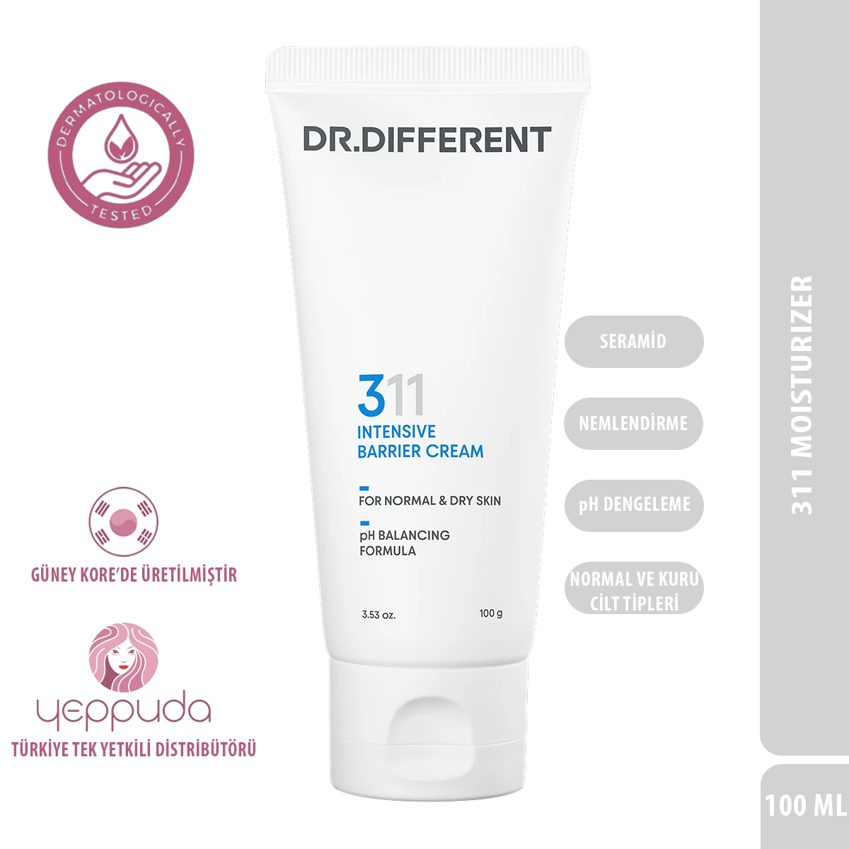 Dr.Different 311 Intensive Barrier Cream - Kuru ve Normal Cilt