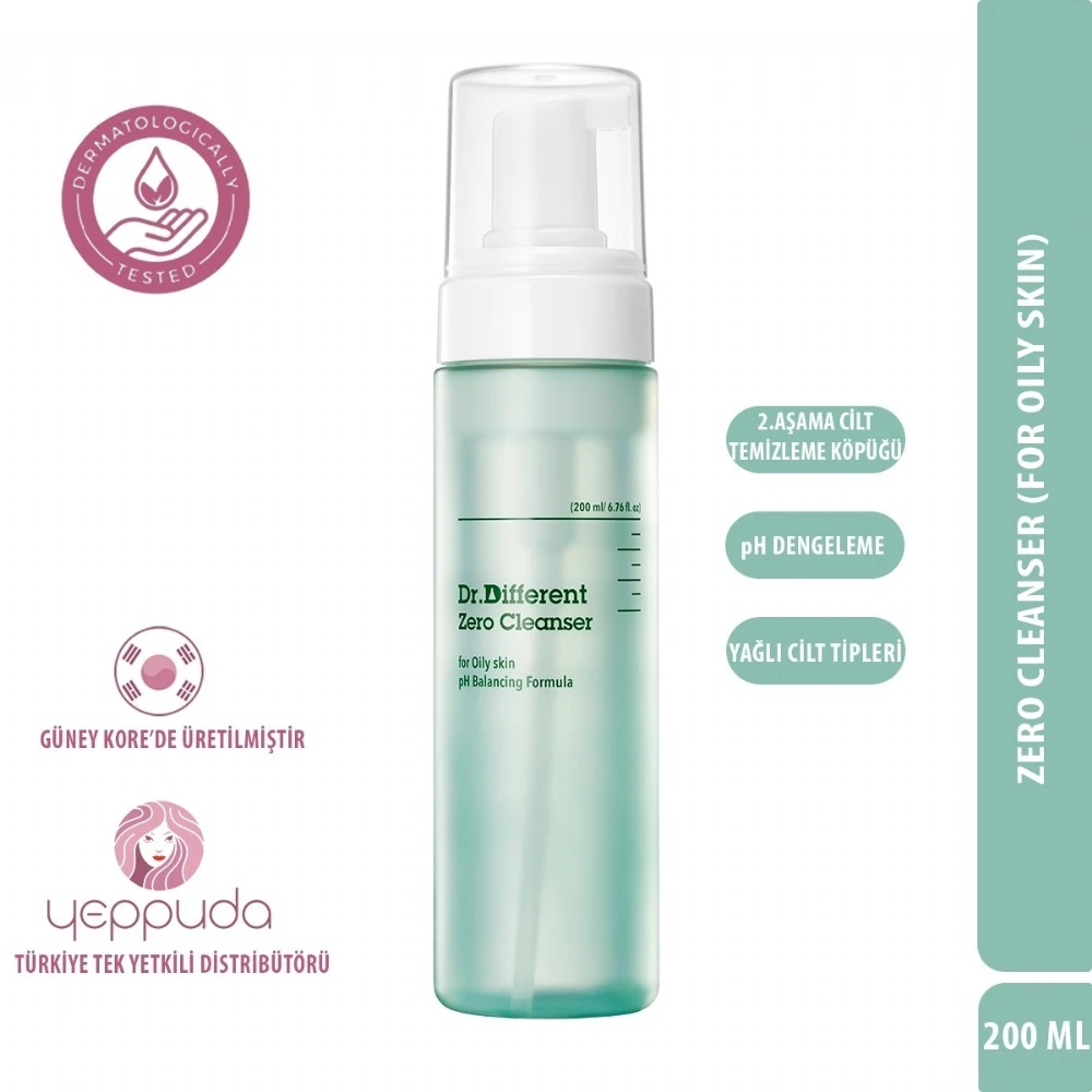 Dr.Different Zero Cleanser - Yağlı Cilt Tipleri İçin Hafif