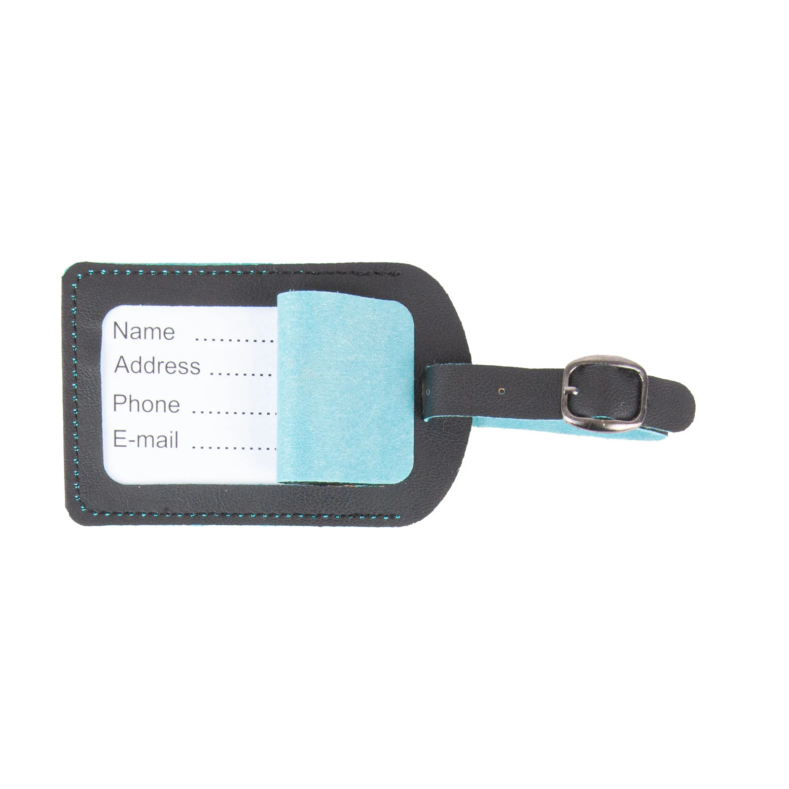 460423 BAGAJ ETİKETİ TURKUAZ DERİ